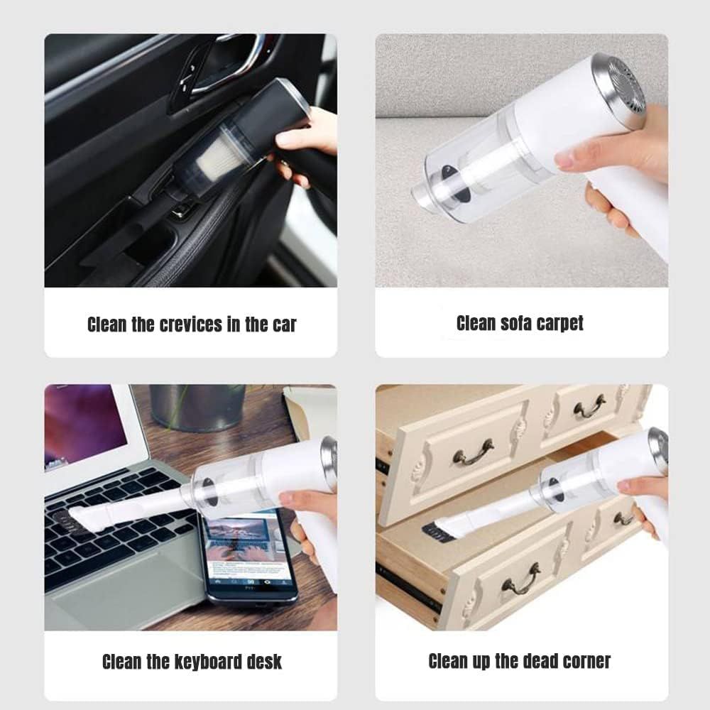 USB Car Vacuum Cordless Rechargeable, 3in1 Strong Suction Wireless Handheld Car Vacuum Cleaner, Multi-Functional Portable Mini Vacuum Cleaner For Car, - Oshi.pk - Buy & Sell Online
