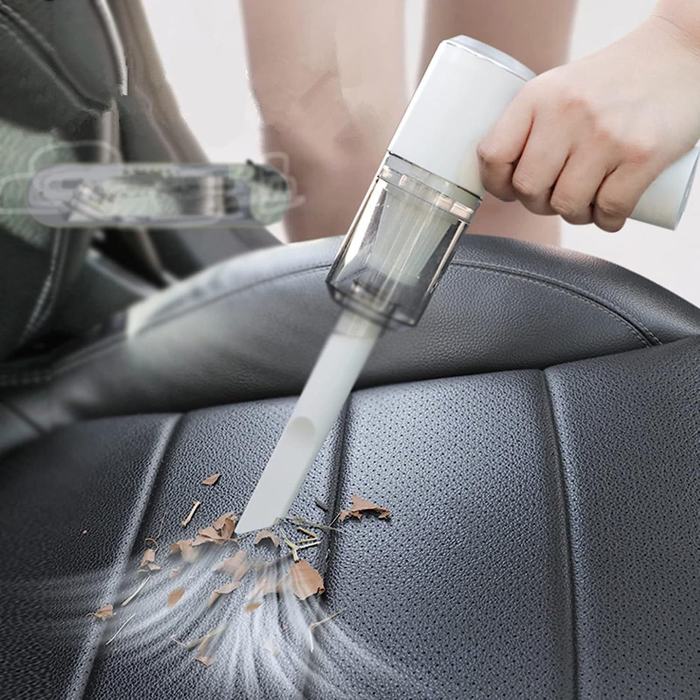 USB Car Vacuum Cordless Rechargeable, 3in1 Strong Suction Wireless Handheld Car Vacuum Cleaner, Multi-Functional Portable Mini Vacuum Cleaner For Car, - Oshi.pk - Buy & Sell Online