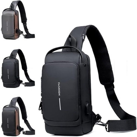 USB Charging Sport Sling Anti theft Shoulder Bag Waterproof - Oshi.pk - Buy & Sell Online