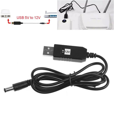 USB DC 5V TO 12V Voltage Booster Jack PTCL Router Power Cable - Oshi.pk - Buy & Sell Online
