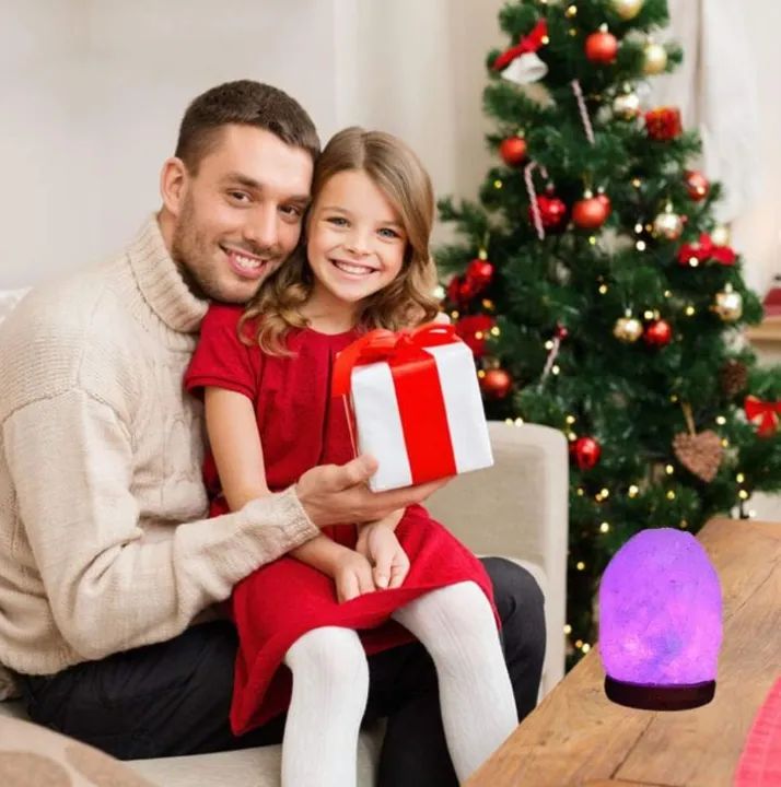 USB Himalayan Salt Lamp for Home Decor Natural Pink Rock Salt Lamp Night Light with Salt Lamp Bulb for Asthma and Allergy Relief Air Purifying Crystal - Oshi.pk - Buy & Sell Online