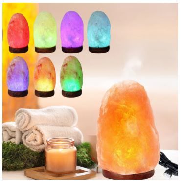 USB Himalayan Salt Lamp for Home Decor Natural Pink Rock Salt Lamp Night Light with Salt Lamp Bulb for Asthma and Allergy Relief Air Purifying Crystal - Oshi.pk - Buy & Sell Online