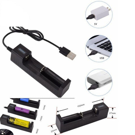 Universal Single Slot USB Cell Charger for Rechargeable 18650 Li-ion Batteries - Oshi.pk - Buy & Sell Online