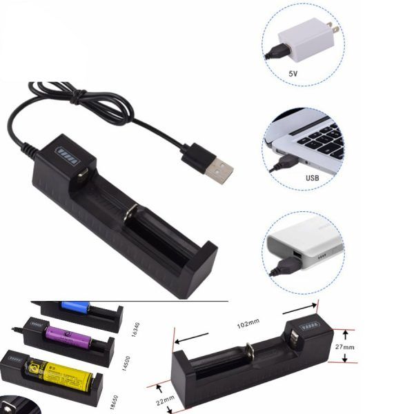 Universal Single Slot USB Cell Charger for Rechargeable 18650 Li-ion Batteries - Oshi.pk - Buy & Sell Online