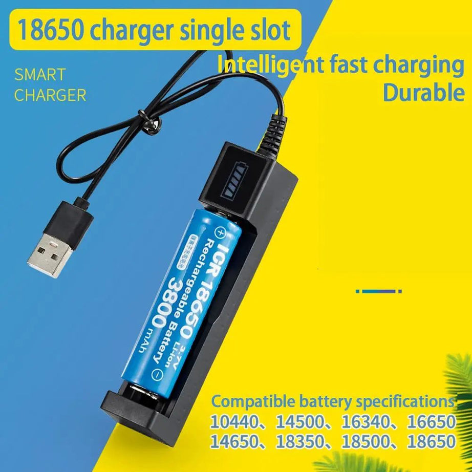 Universal Single Slot USB Cell Charger for Rechargeable 18650 Li-ion Batteries - Oshi.pk - Buy & Sell Online