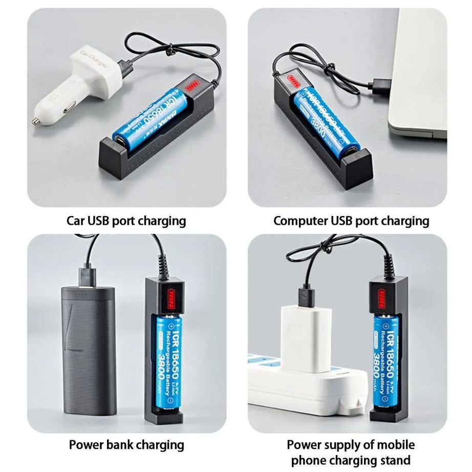 Universal Single Slot USB Cell Charger for Rechargeable 18650 Li-ion Batteries - Oshi.pk - Buy & Sell Online