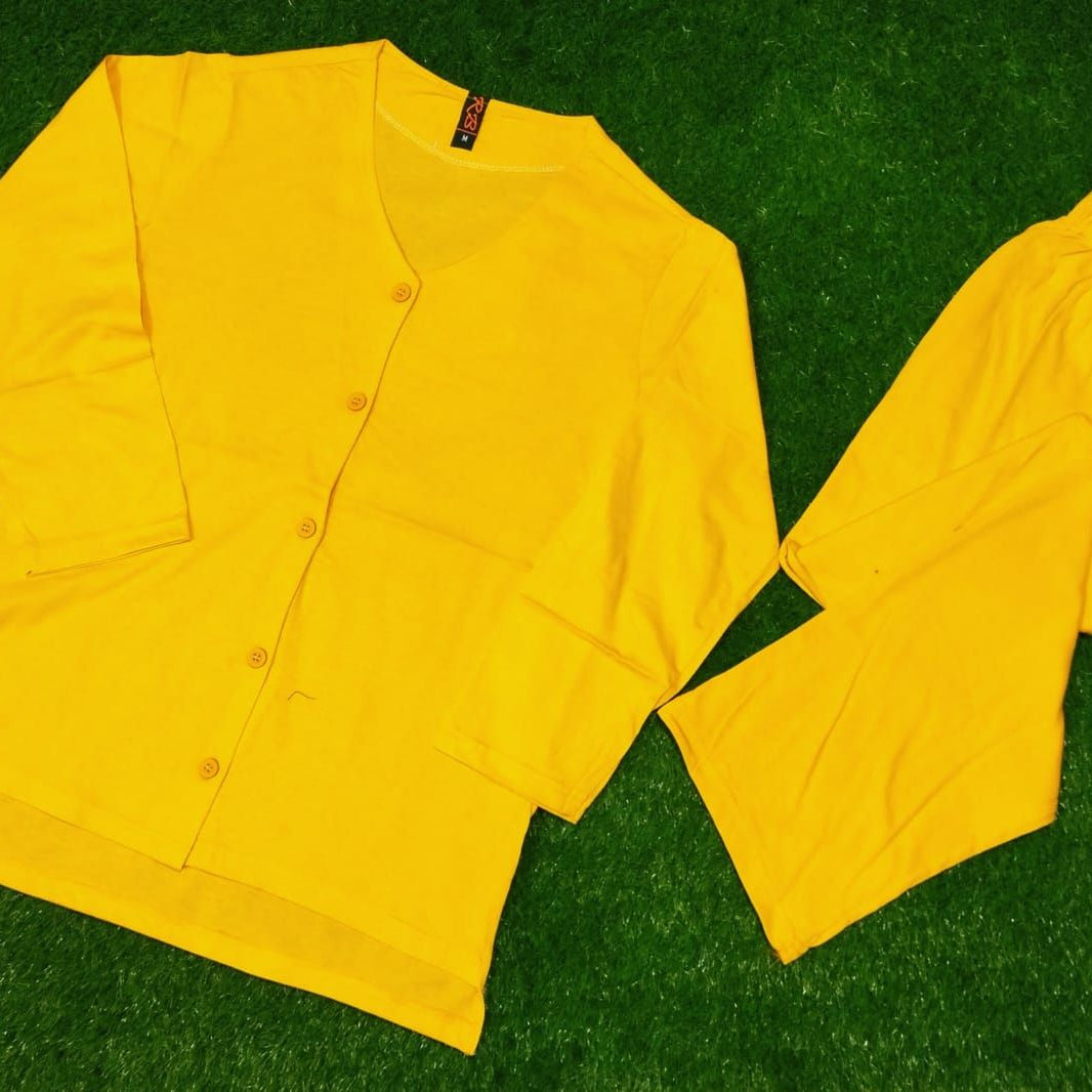 V Neck Button Style Shirt Trouser Night Dress - Oshi.pk - Buy & Sell Online