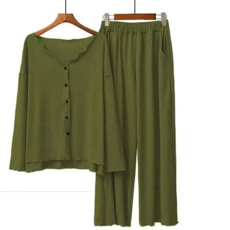 V-Neck Button Women Night Suit PJ Set - Oshi.pk - Buy & Sell Online