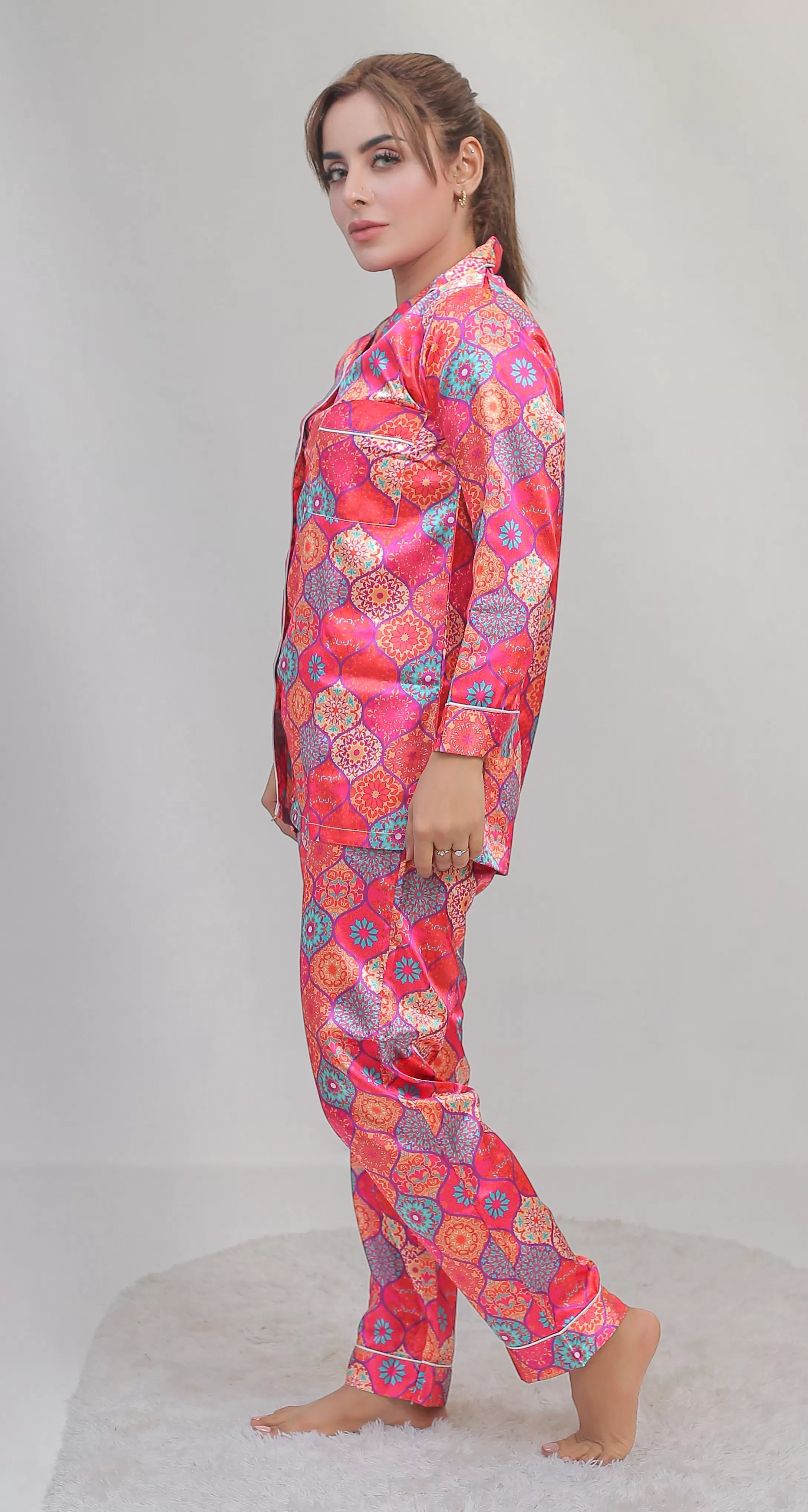 Valerie classic nightwear/sleepwear is designed for ultimate comfort and style. Our classic pajama set is updated in a smooth silky fabric. - Oshi.pk - Buy & Sell Online