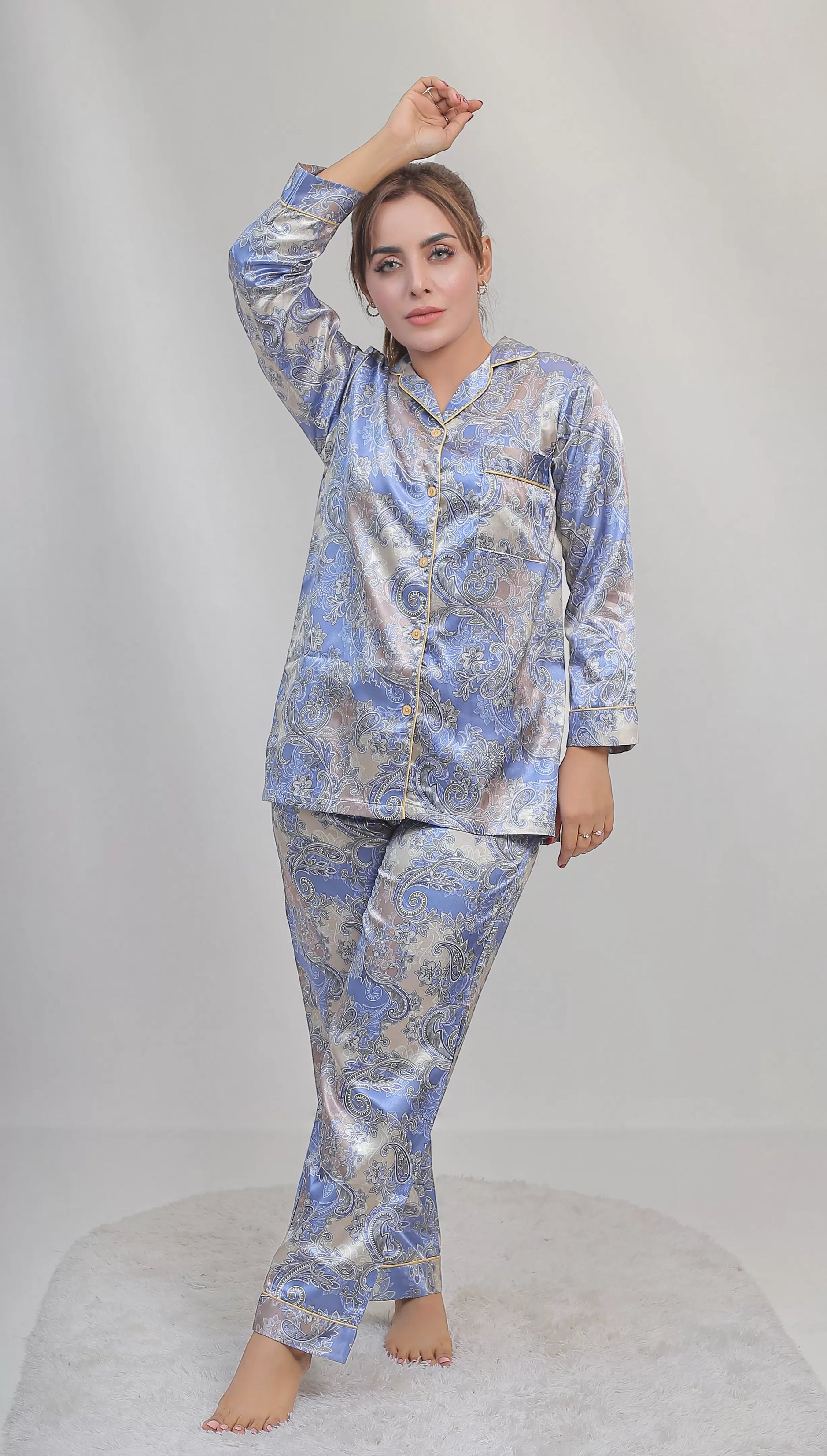 Valerie classic nightwear/sleepwear is designed for ultimate comfort and style. Our classic pajama set is updated in a smooth silky fabric. - Oshi.pk - Buy & Sell Online