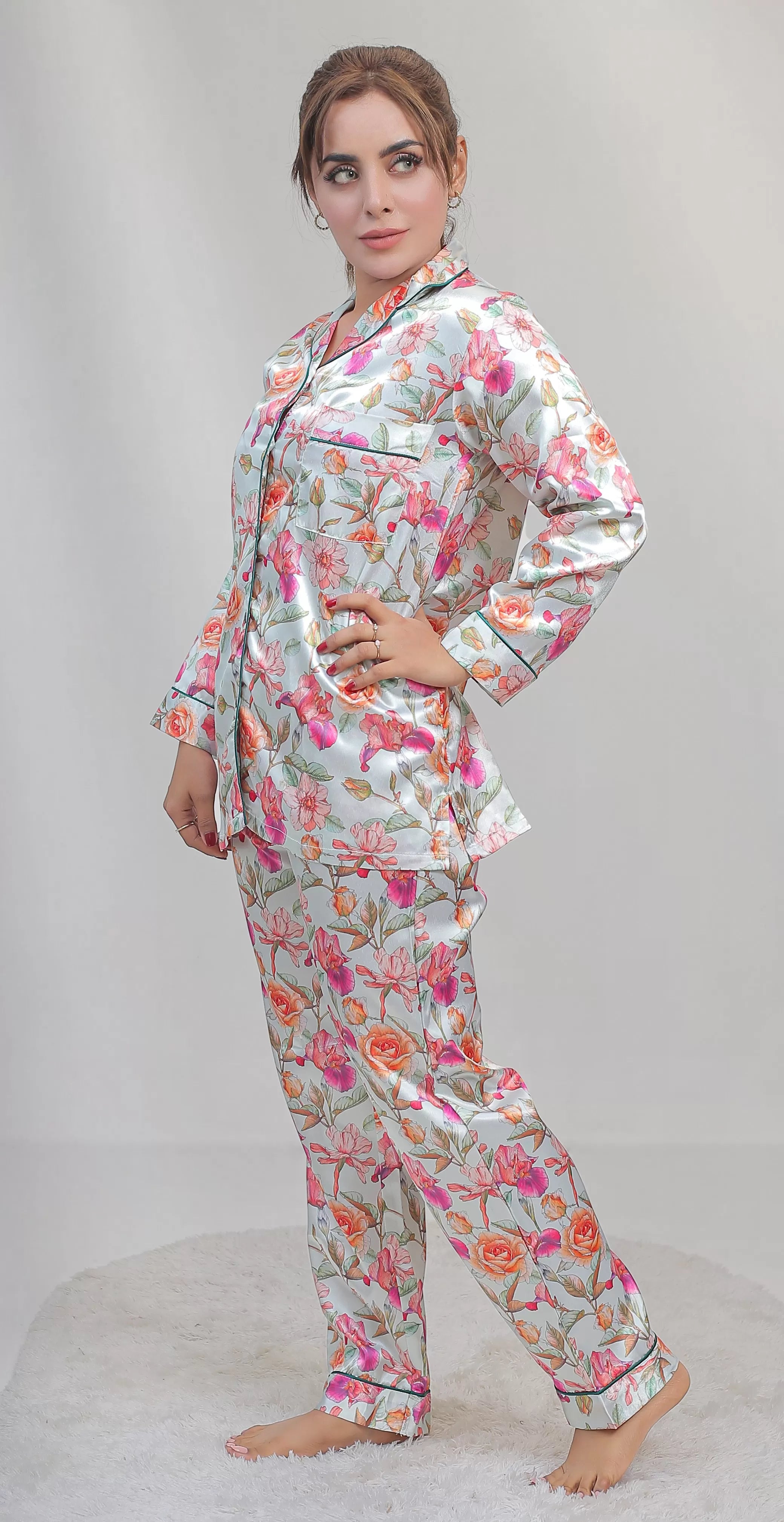 Valerie classic nightwear/sleepwear is designed for ultimate comfort and style. Our classic pajama set is updated in a smooth silky fabric. - Oshi.pk - Buy & Sell Online