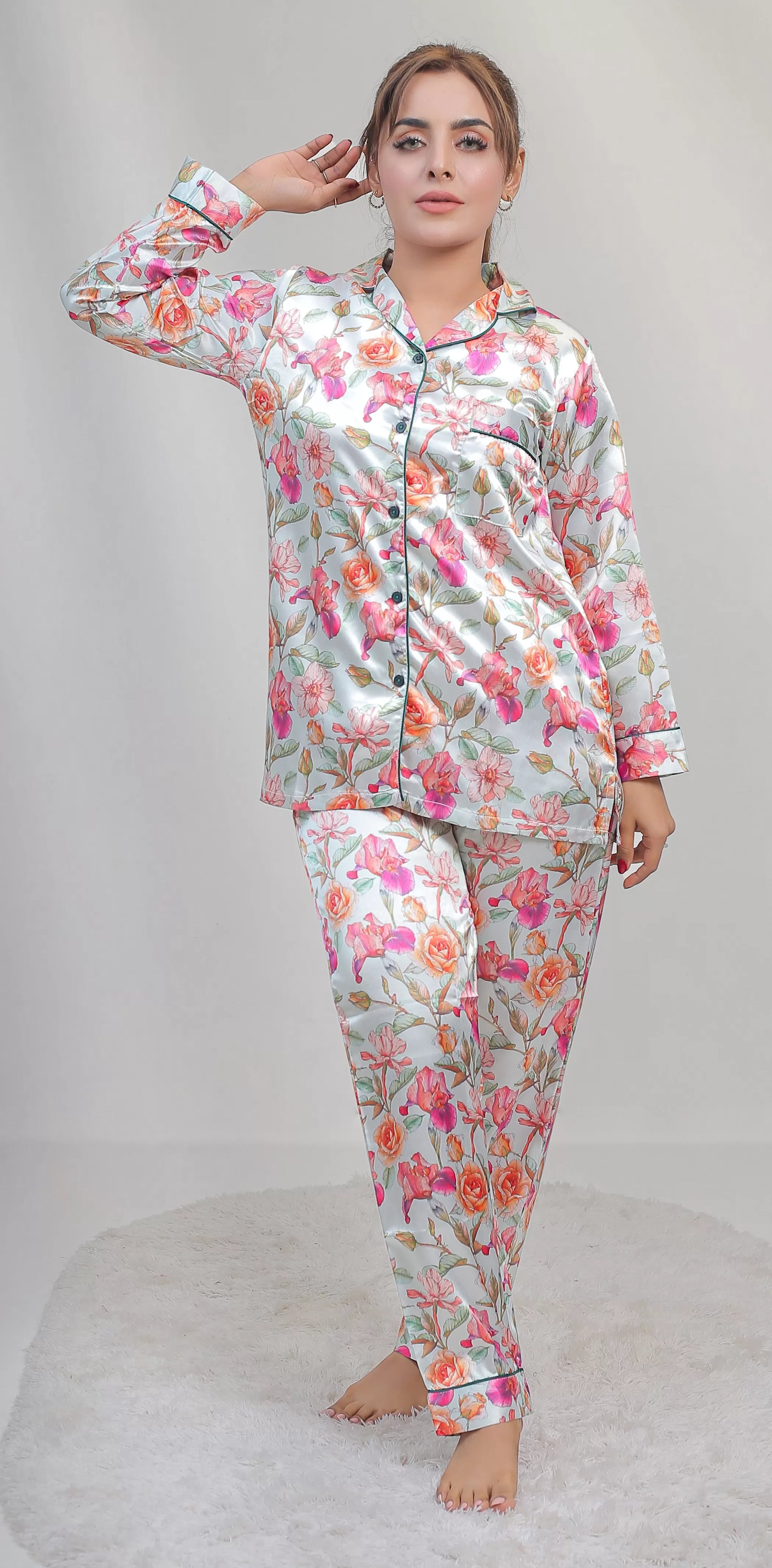 Valerie classic nightwear/sleepwear is designed for ultimate comfort and style. Our classic pajama set is updated in a smooth silky fabric. - Oshi.pk - Buy & Sell Online