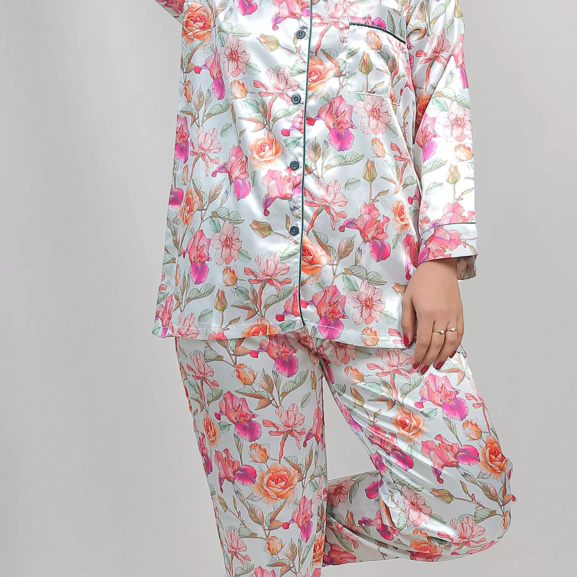 Valerie classic nightwear/sleepwear is designed for ultimate comfort and style. Our classic pajama set is updated in a smooth silky fabric.