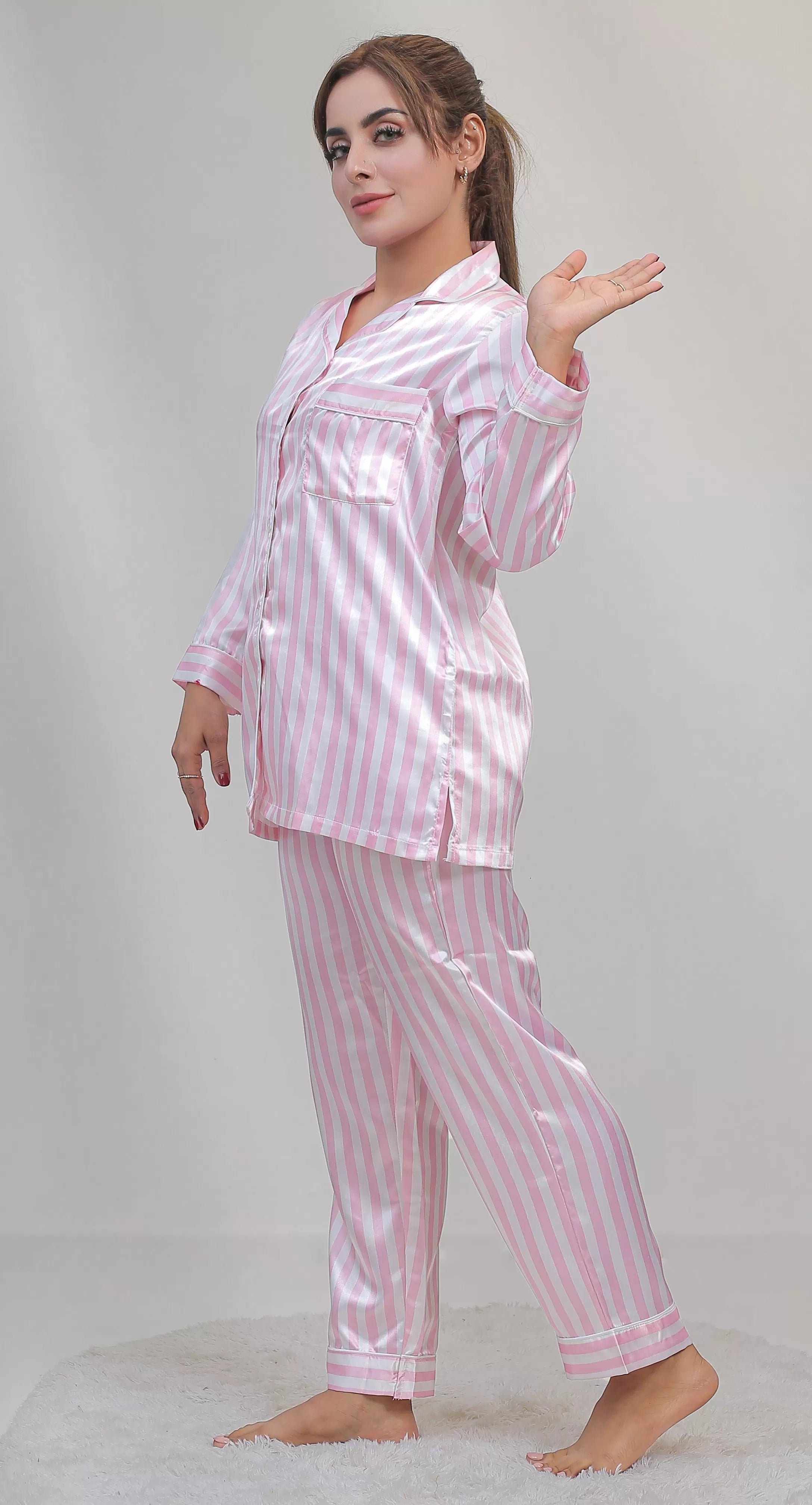 Valerie classic nightwear/sleepwear is designed for ultimate comfort and style. Our classic pajama set is updated in a smooth silky fabric. - Oshi.pk - Buy & Sell Online