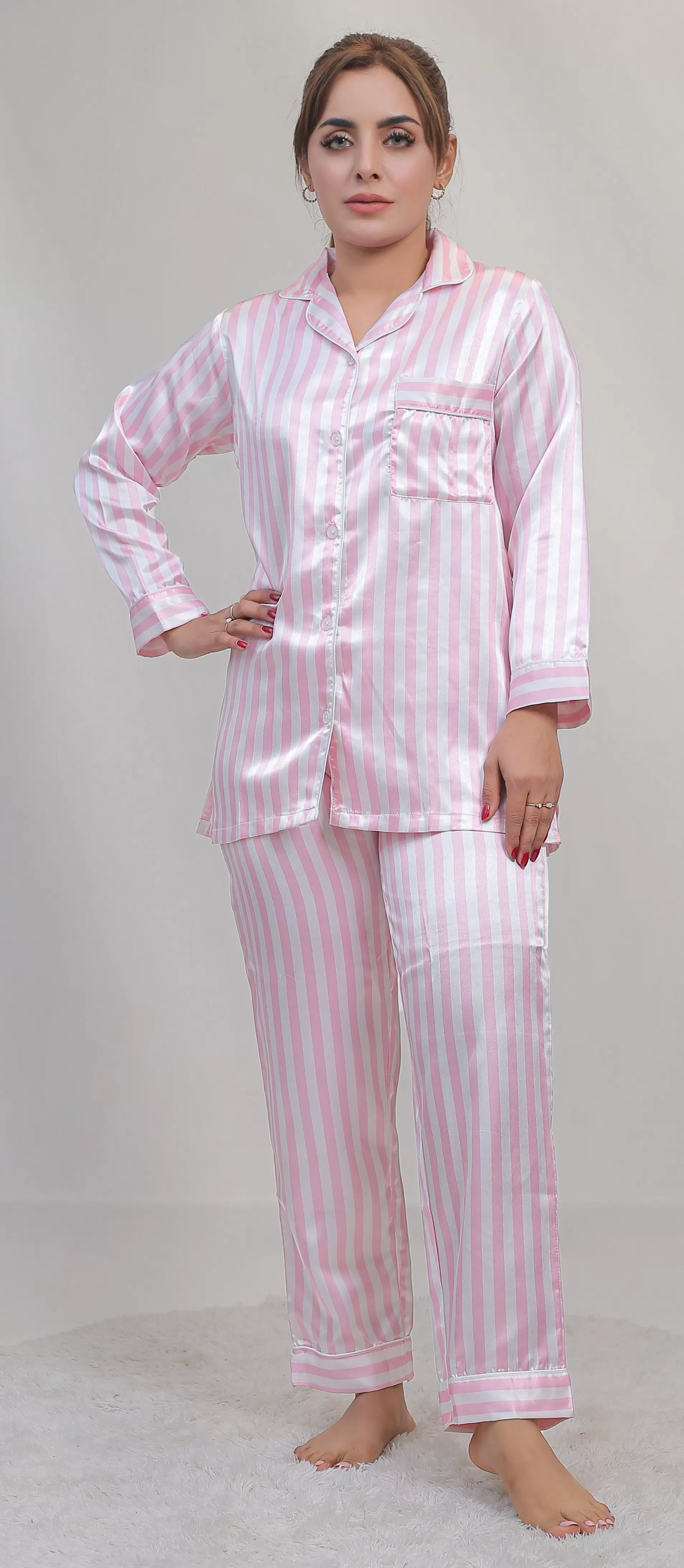 Valerie classic nightwear/sleepwear is designed for ultimate comfort and style. Our classic pajama set is updated in a smooth silky fabric. - Oshi.pk - Buy & Sell Online