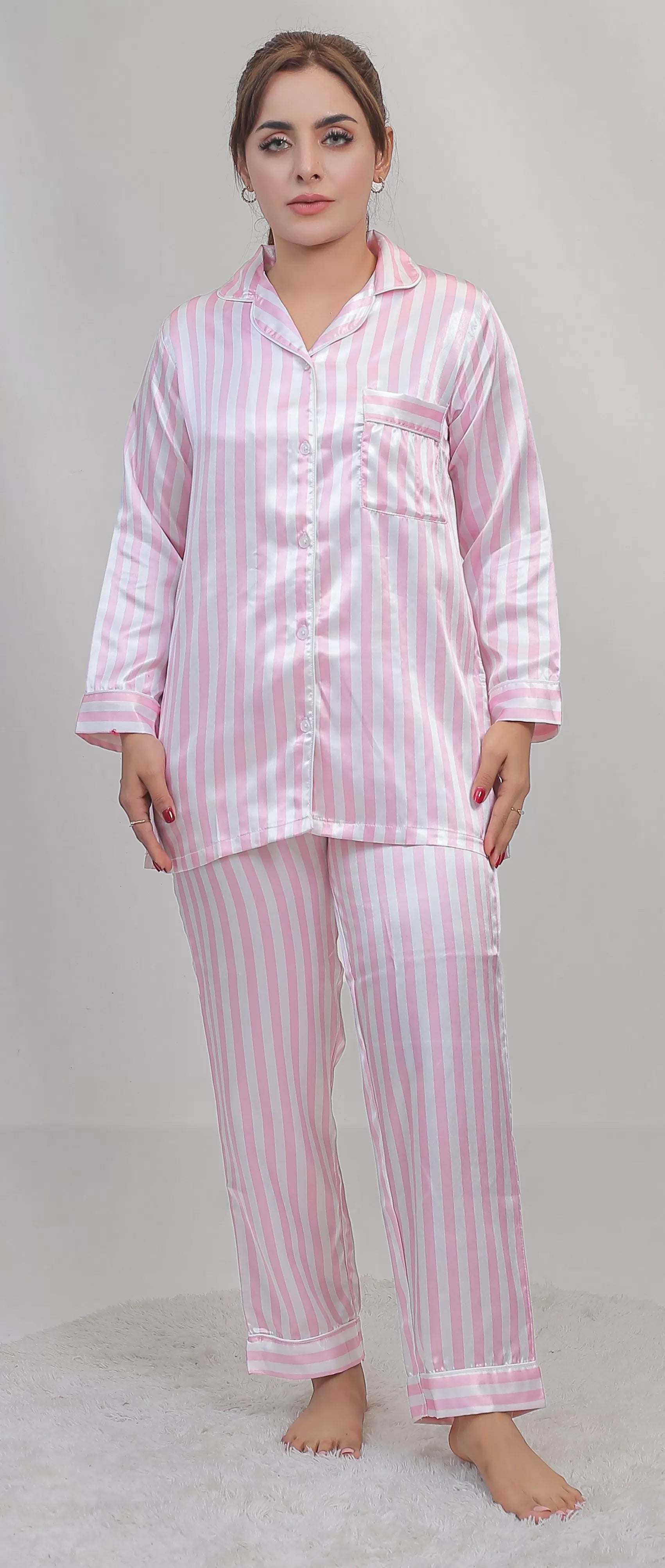 Valerie classic nightwear/sleepwear is designed for ultimate comfort and style. Our classic pajama set is updated in a smooth silky fabric. - Oshi.pk - Buy & Sell Online