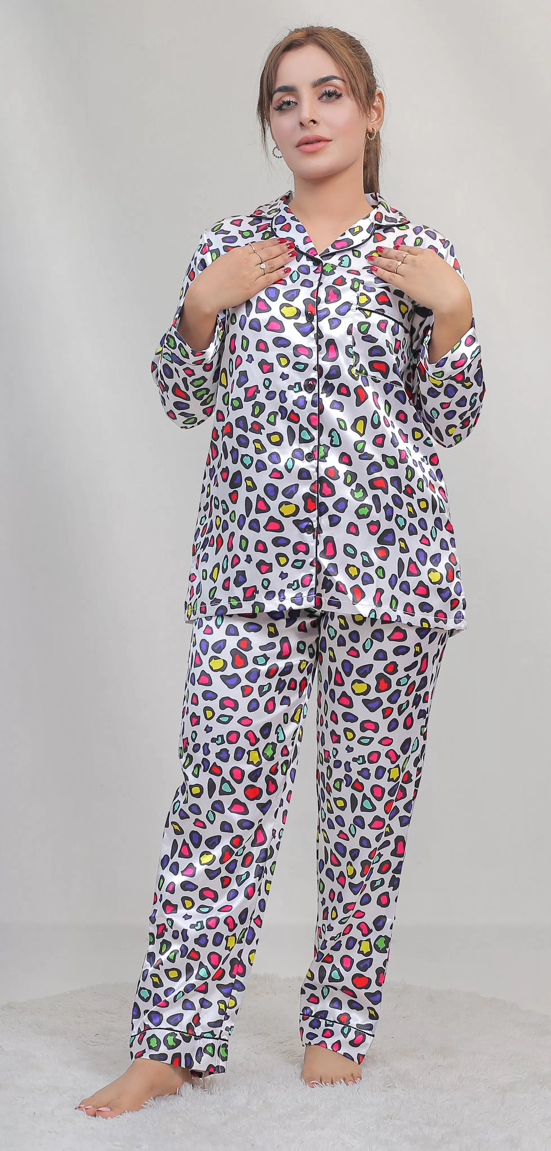 Valerie classic nightwear/sleepwear is designed for ultimate comfort and style. Our classic pajama set is updated in a smooth silky fabric. - Oshi.pk - Buy & Sell Online