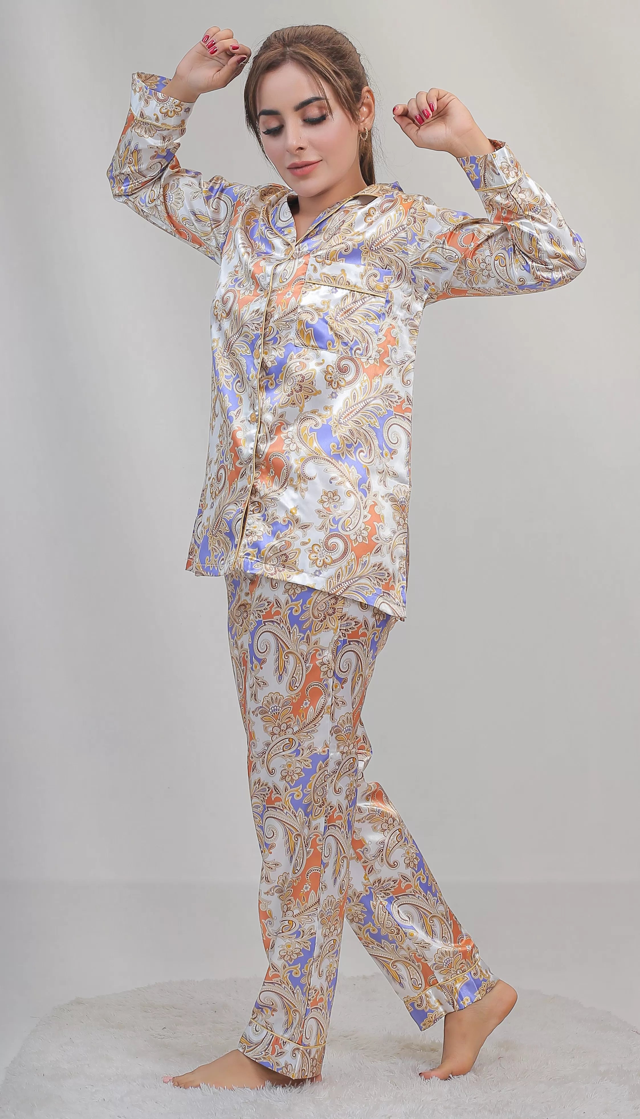 Valerie classic nightwear/sleepwear is designed for ultimate comfort and style. Our classic pajama set is updated in a smooth silky fabric - Oshi.pk - Buy & Sell Online