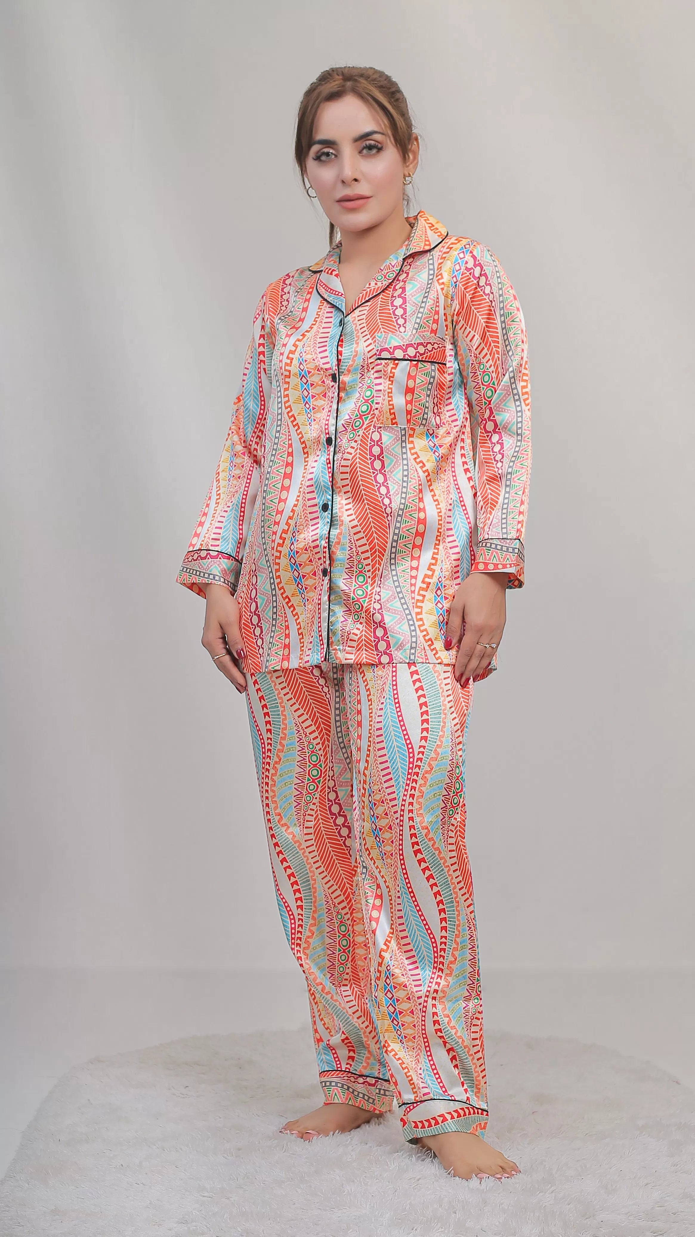 Valerie classic nightwear/sleepwear is designed for ultimate comfort and style. Our classic pajama set is updated in a smooth silky fabric - Oshi.pk - Buy & Sell Online
