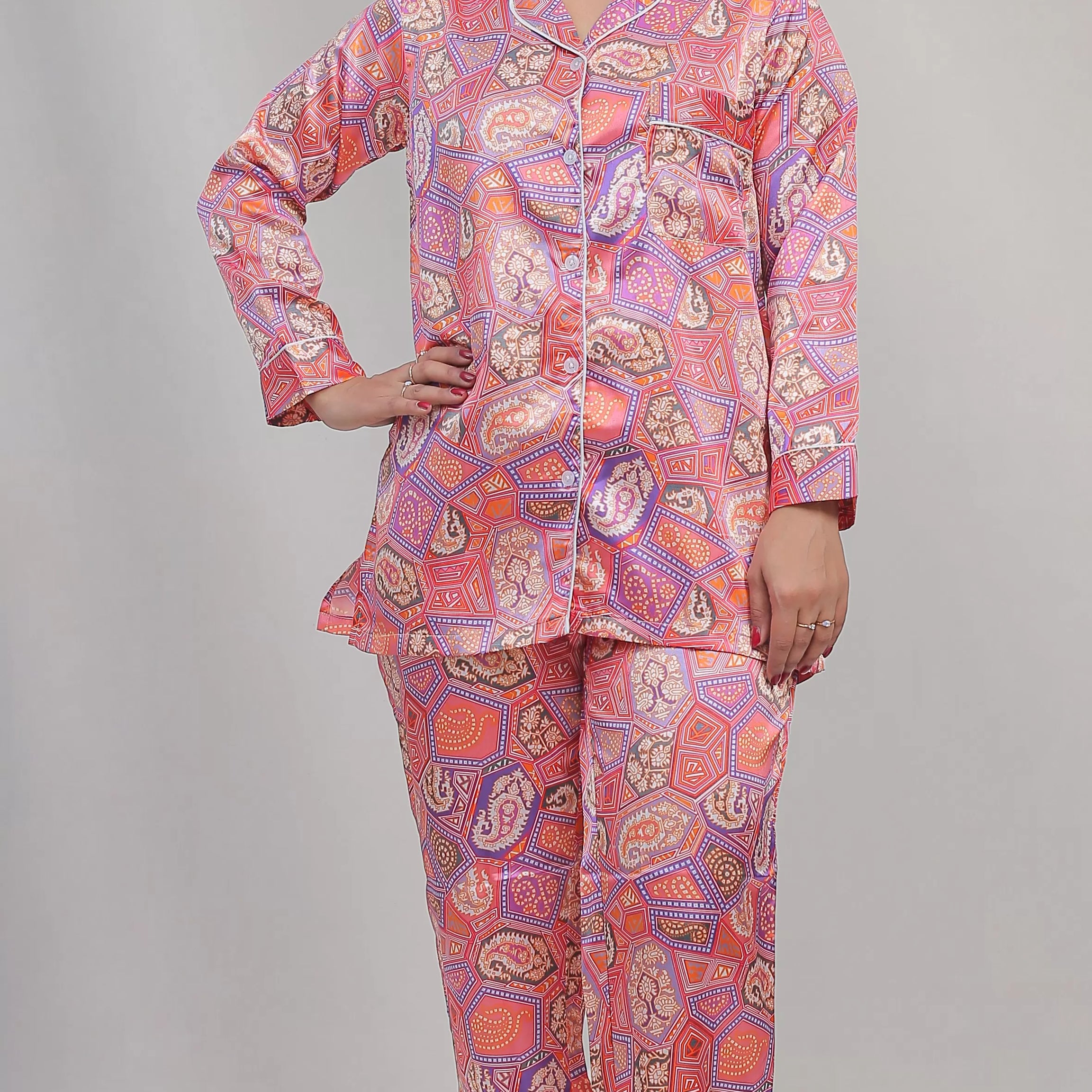 Valerie classic nightwear/sleepwear is designed for ultimate comfort and style. Our classic pajama set is updated in a smooth silky fabric - Oshi.pk - Buy & Sell Online