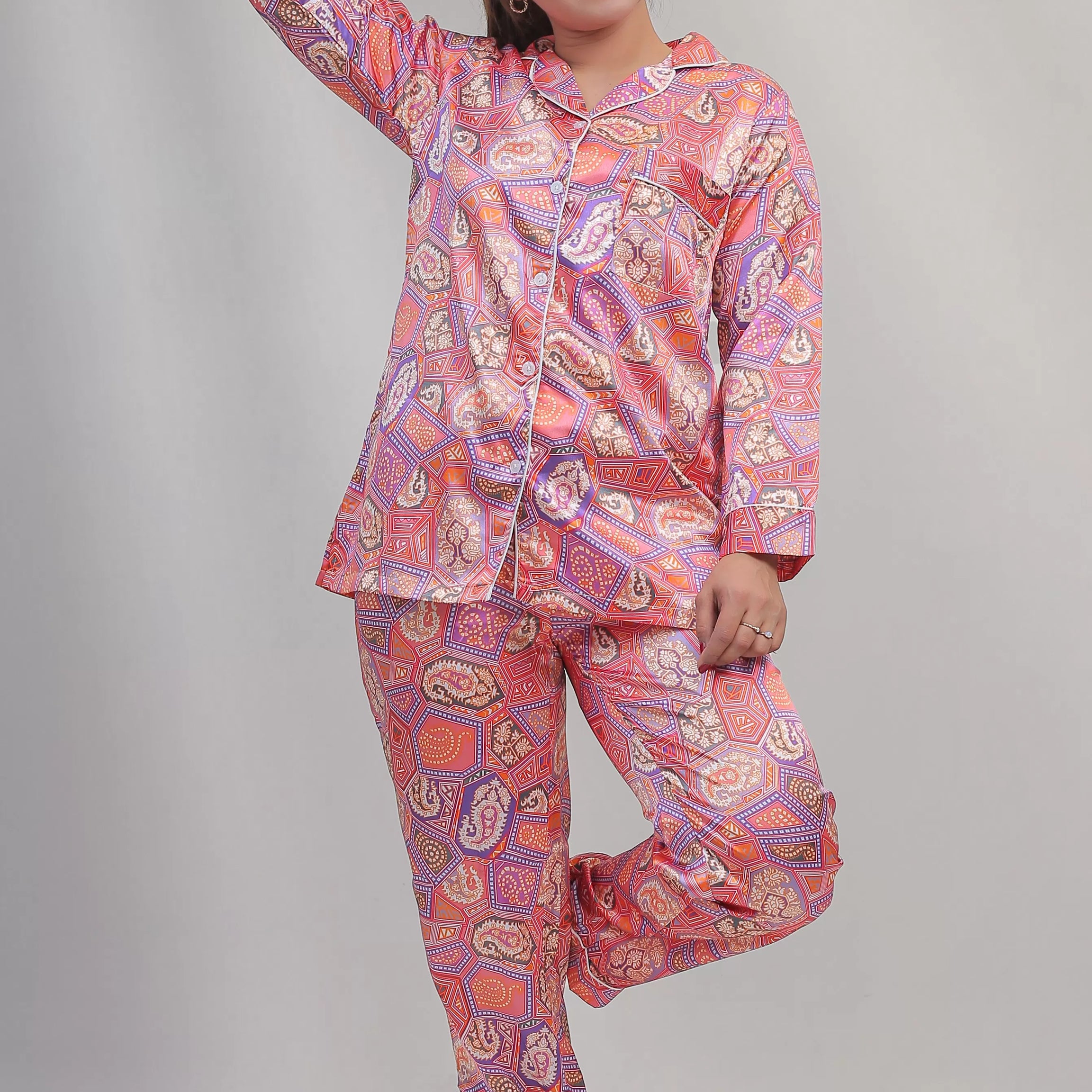 Valerie classic nightwear/sleepwear is designed for ultimate comfort and style. Our classic pajama set is updated in a smooth silky fabric - Oshi.pk - Buy & Sell Online