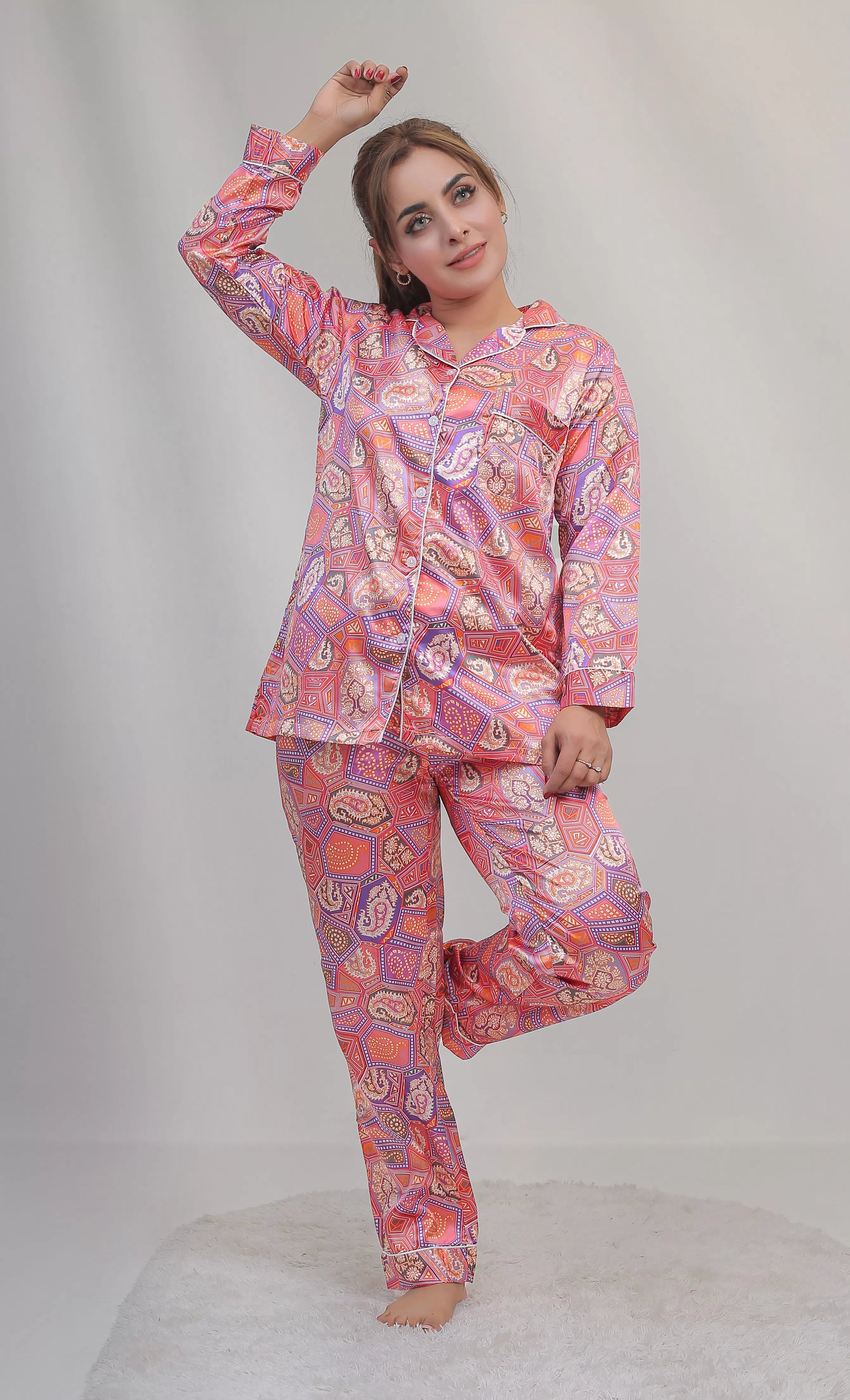 Valerie classic nightwear/sleepwear is designed for ultimate comfort and style. Our classic pajama set is updated in a smooth silky fabric - Oshi.pk - Buy & Sell Online