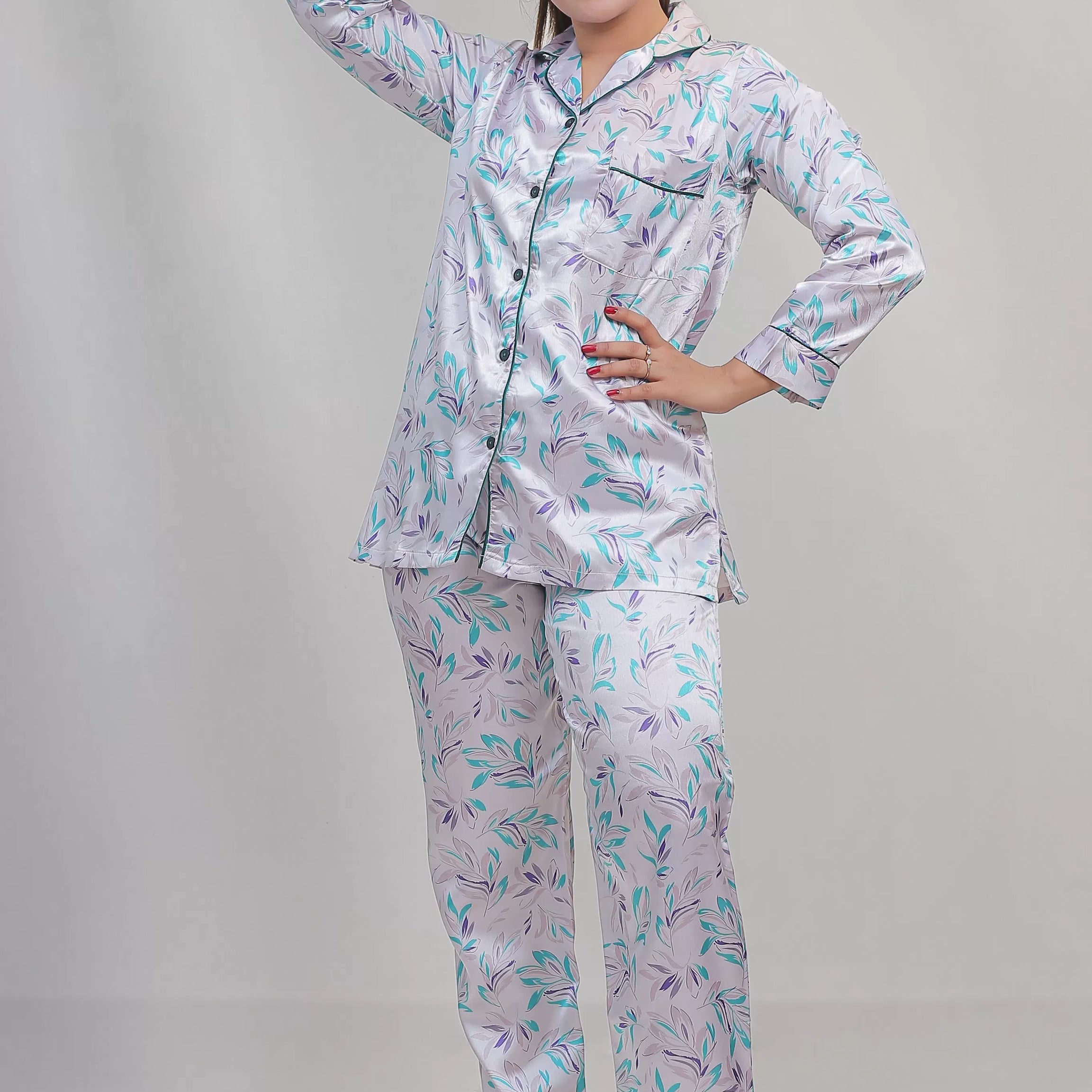 Valerie classic nightwear/sleepwear is designed for ultimate comfort and style. Our classic pajama set is updated in a smooth silky fabric