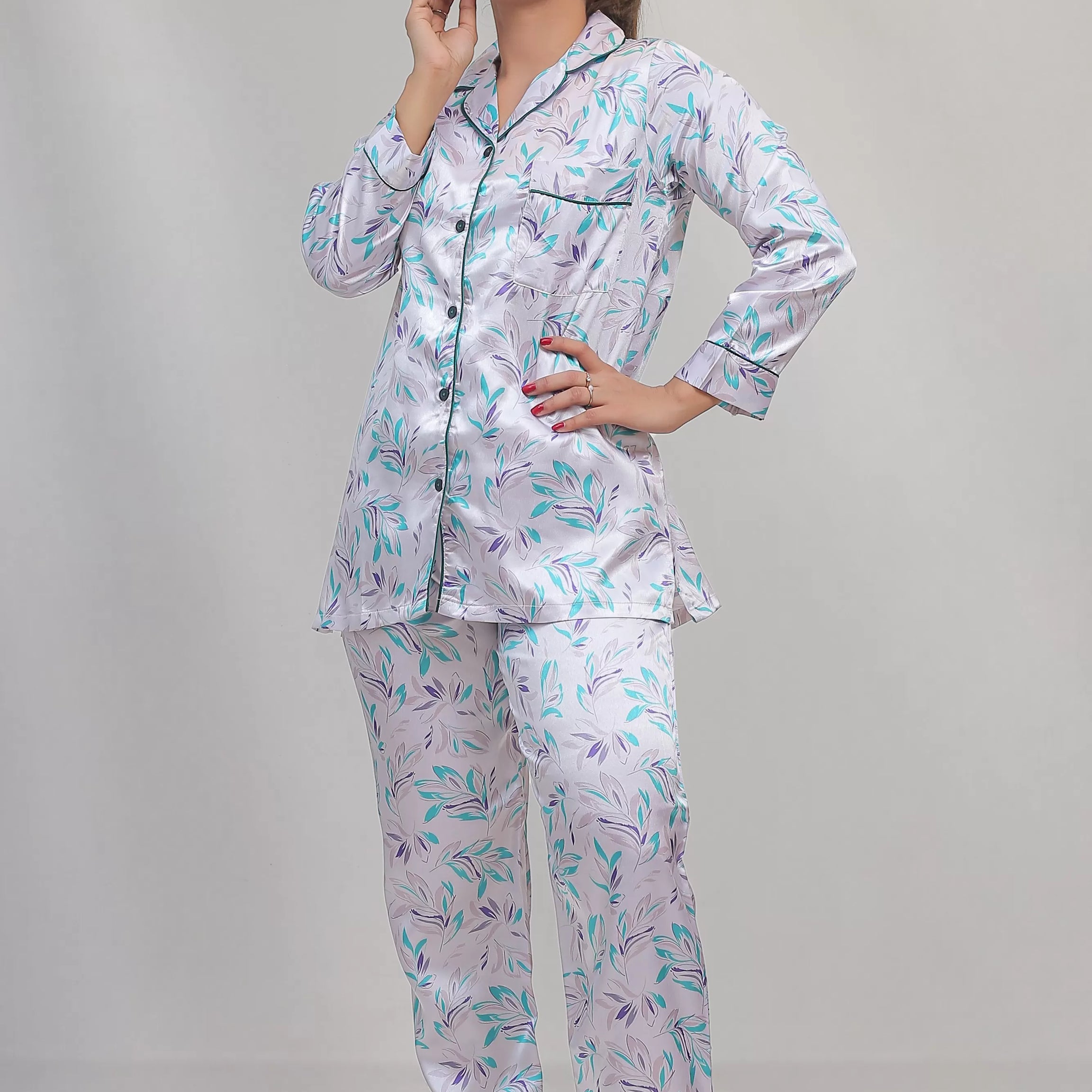 Valerie classic nightwear/sleepwear is designed for ultimate comfort and style. Our classic pajama set is updated in a smooth silky fabric - Oshi.pk - Buy & Sell Online