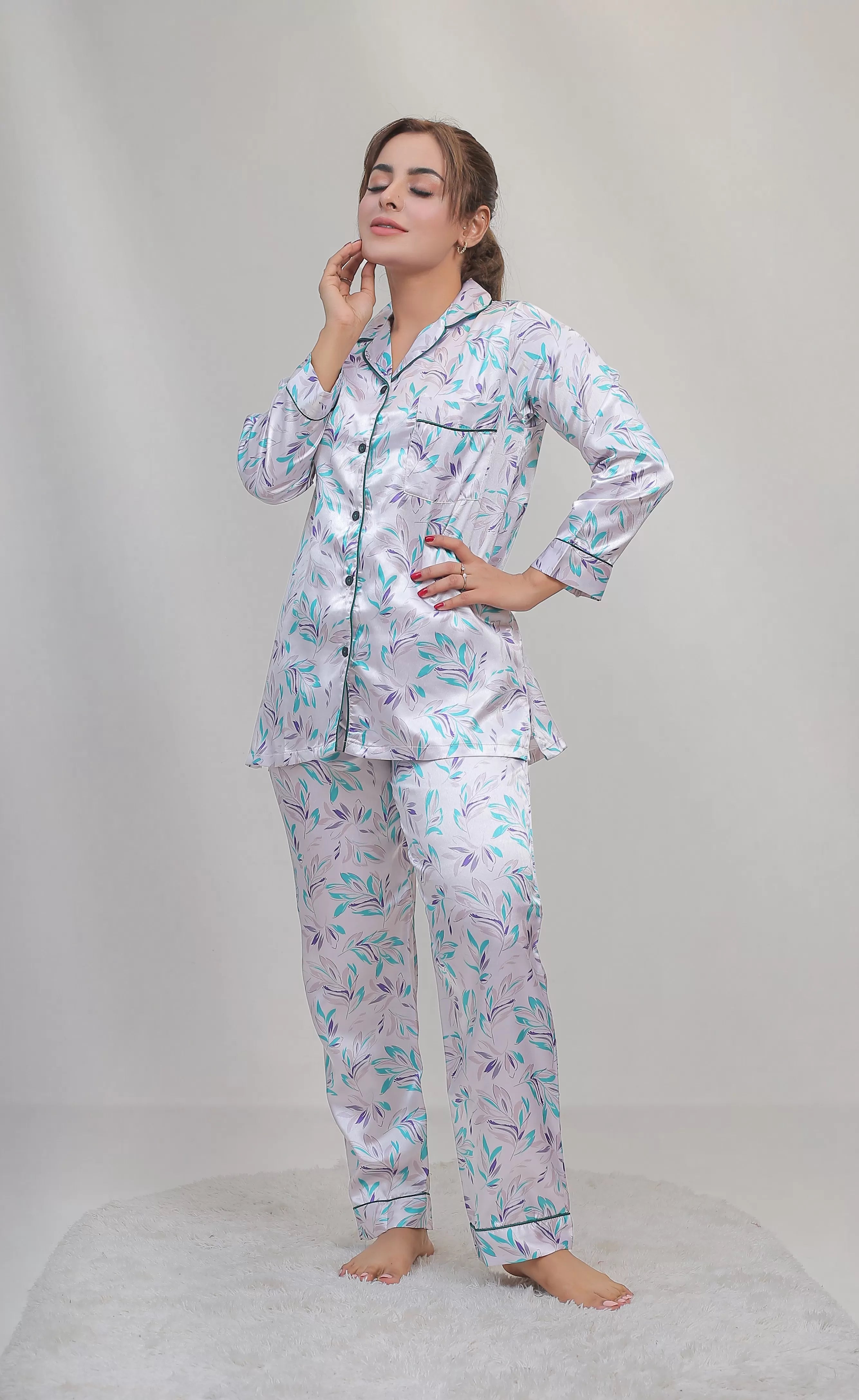 Valerie classic nightwear/sleepwear is designed for ultimate comfort and style. Our classic pajama set is updated in a smooth silky fabric - Oshi.pk - Buy & Sell Online