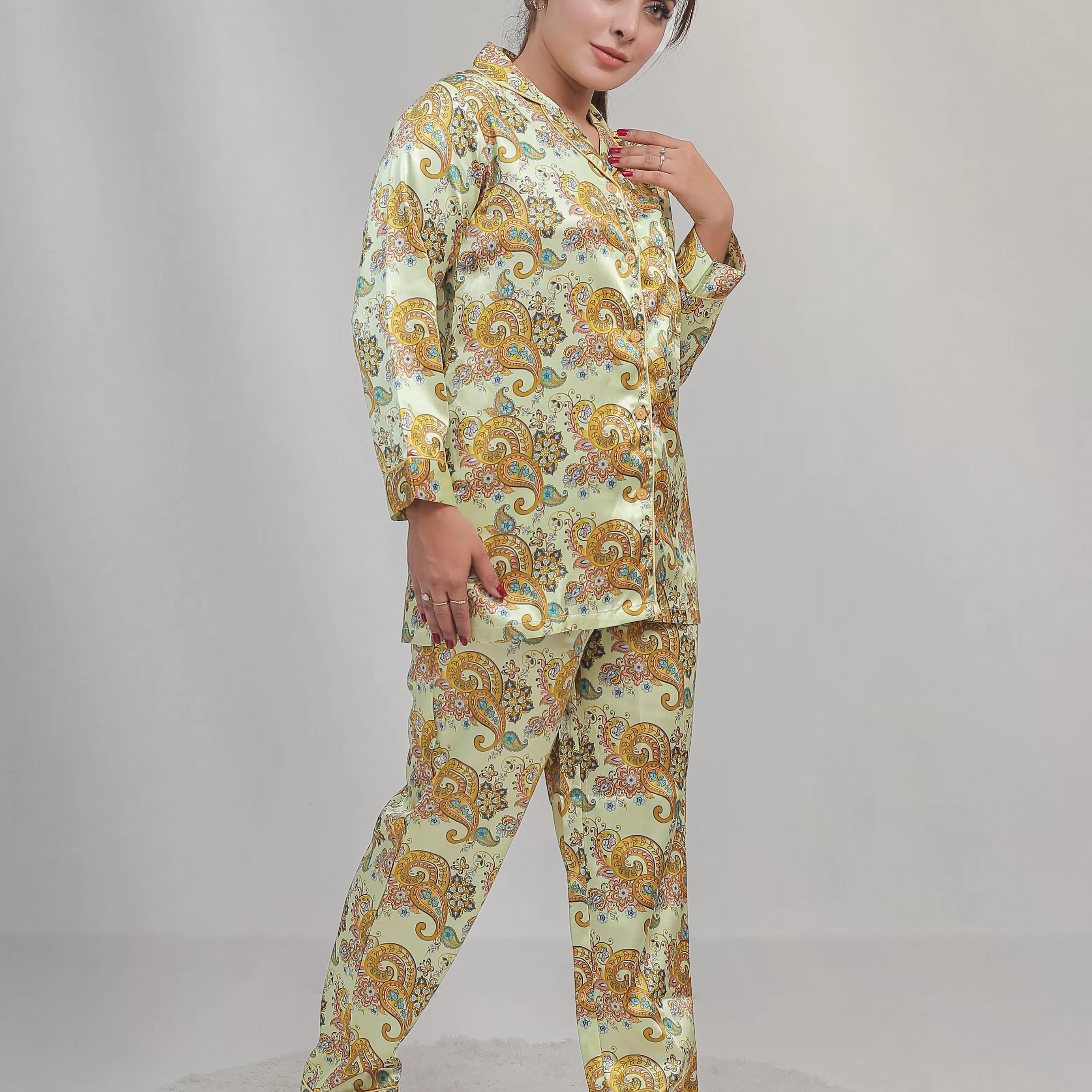 Valerie classic nightwear/sleepwear is designed for ultimate comfort and style. Our classic pajama set is updated in a smooth silky fabric - Oshi.pk - Buy & Sell Online