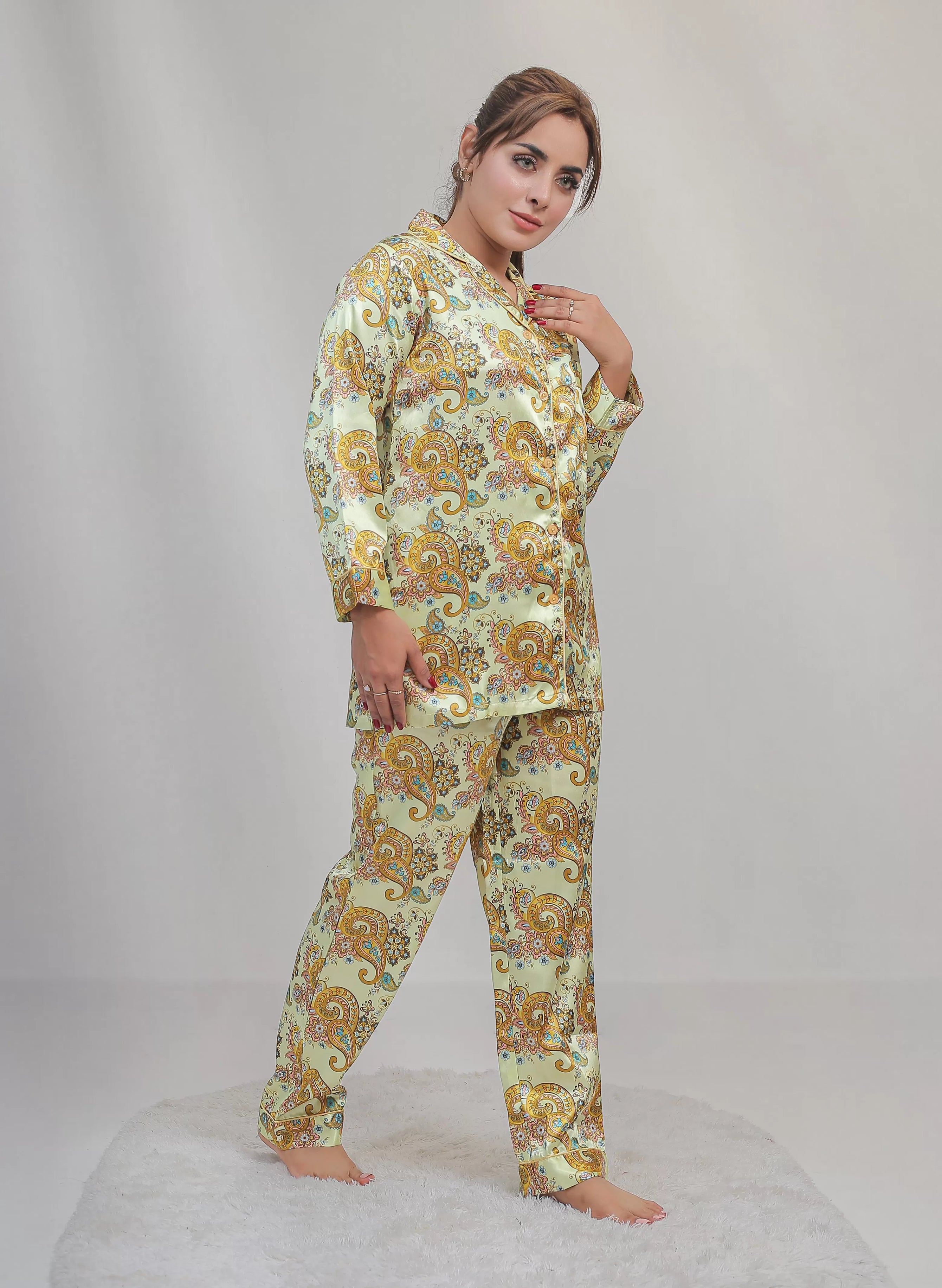 Valerie classic nightwear/sleepwear is designed for ultimate comfort and style. Our classic pajama set is updated in a smooth silky fabric - Oshi.pk - Buy & Sell Online