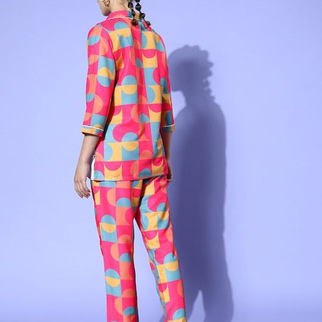 Valerie Crescent Princess Pink Pyjama Set | Pajama Sets for Women (Studio By Arj) - Oshi.pk - Buy & Sell Online