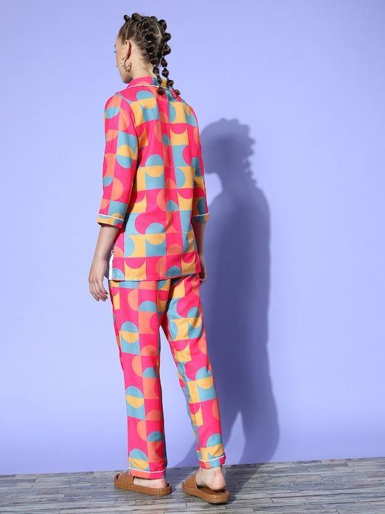 Valerie Crescent Princess Pink Pyjama Set | Pajama Sets for Women (Studio By Arj) - Oshi.pk - Buy & Sell Online