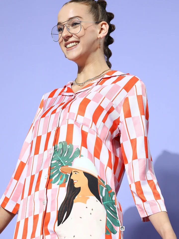 Valerie Crescent Princess Pink Pyjama Set | Pajama Sets for Women (Studio By Arj) - Oshi.pk - Buy & Sell Online