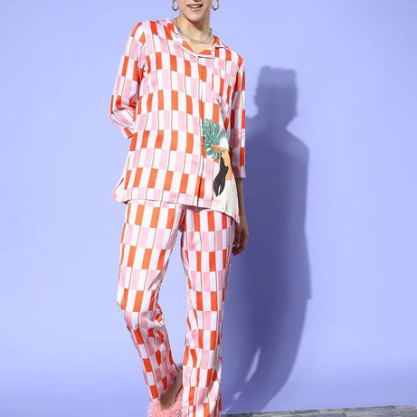 Valerie Crescent Princess Pink Pyjama Set | Pajama Sets for Women (Studio By Arj) - Oshi.pk - Buy & Sell Online