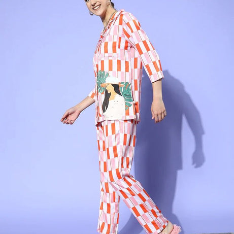 Valerie Crescent Princess Pink Pyjama Set | Pajama Sets for Women (Studio By Arj) - Oshi.pk - Buy & Sell Online