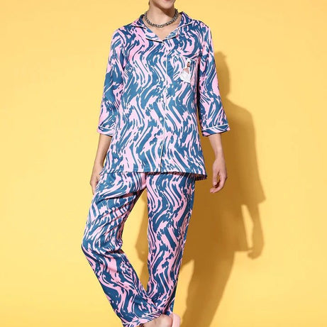 Valerie Crescent Princess Pink Pyjama Set | Pajama Sets for Women (Studio By Arj) - Oshi.pk - Buy & Sell Online