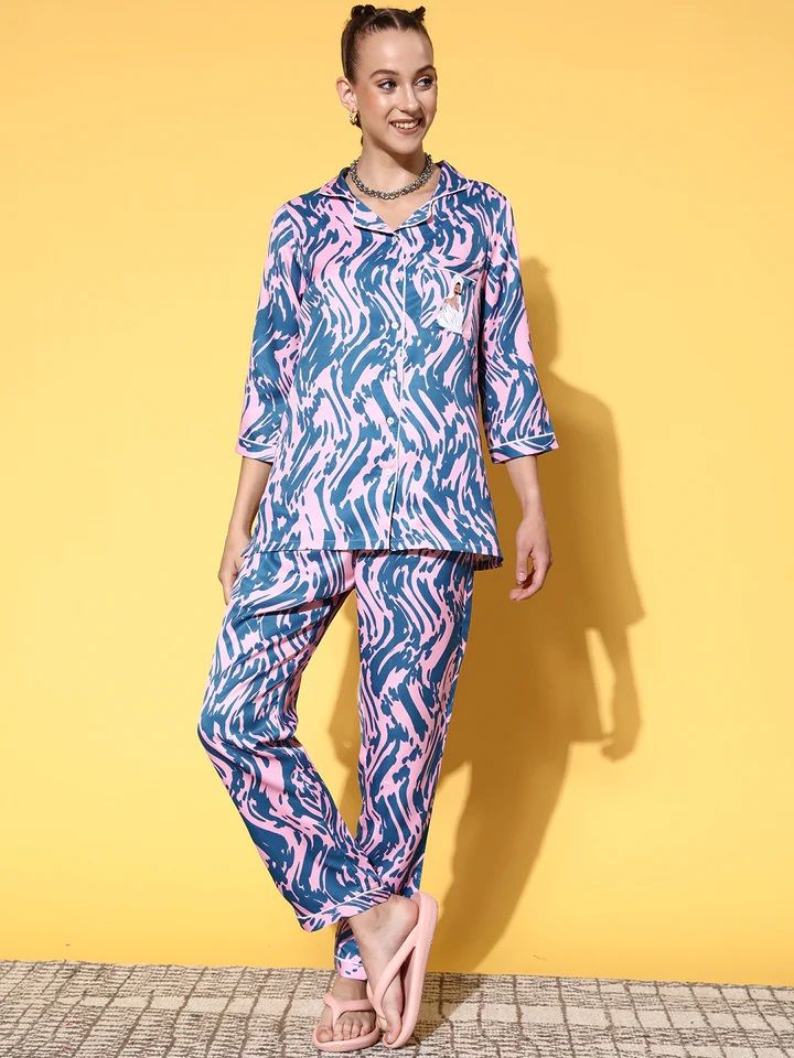 Valerie Crescent Princess Pink Pyjama Set | Pajama Sets for Women (Studio By Arj) - Oshi.pk - Buy & Sell Online