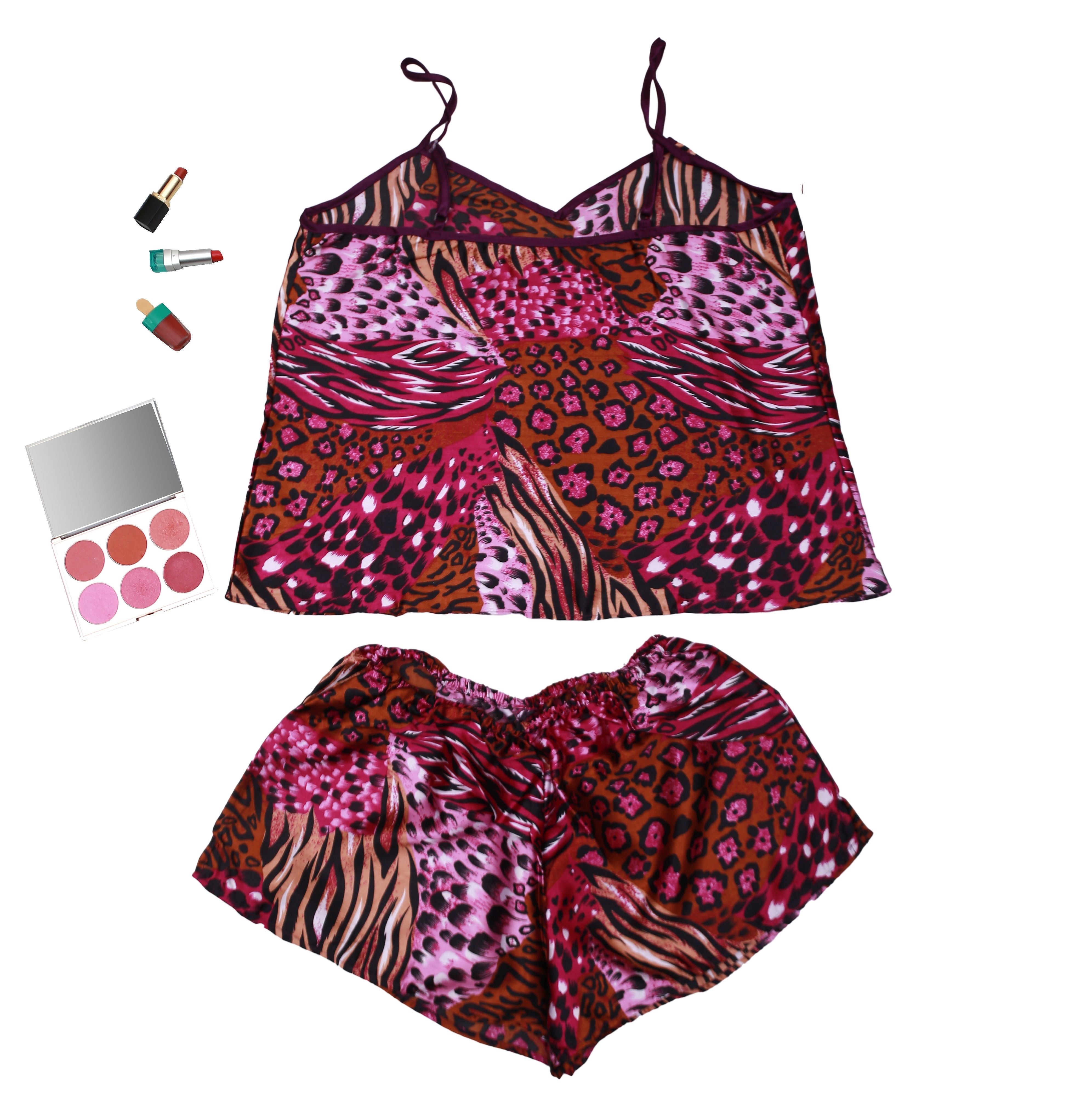 Valerie Digital print silky satin Night wear Cami set for women - Oshi.pk - Buy & Sell Online