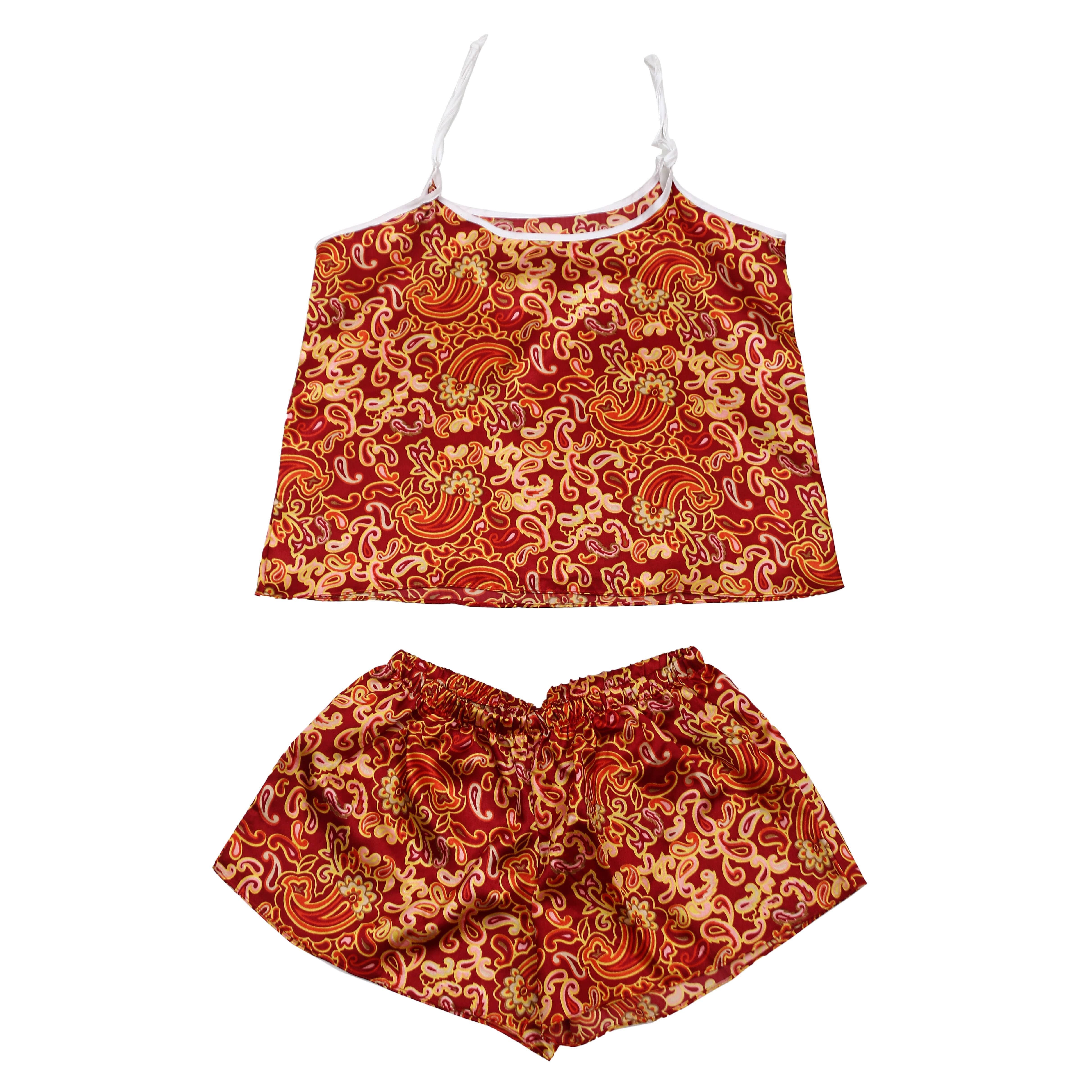 Valerie Digital print silky satin Night wear Cami set for women with eye mask and scrunchies - Oshi.pk - Buy & Sell Online