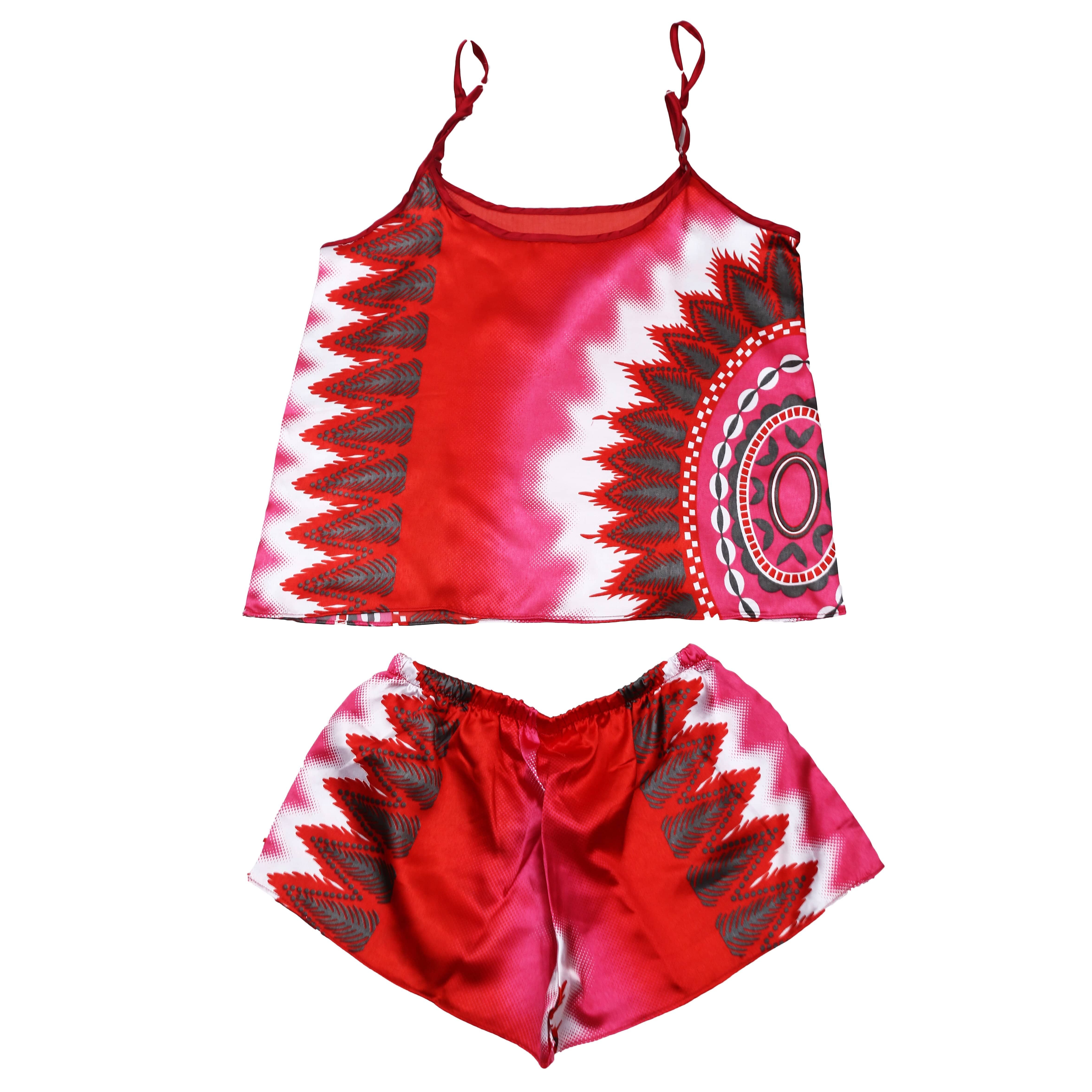 Valerie Digital print silky satin Night wear Cami set for women with eye mask and scrunchies - Oshi.pk - Buy & Sell Online