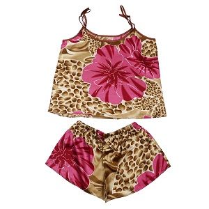Valerie Digital print silky satin Night wear Cami set for women with eye mask and scrunchies - Oshi.pk - Buy & Sell Online