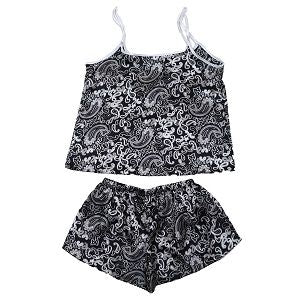 Valerie Digital print silky satin Night wear Cami set for women with eye mask and scrunchies