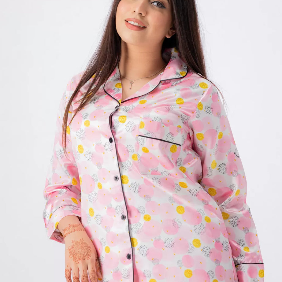 Valerie lounging Gorgeous satin fabric comes with a natural sheen and feel silky on your skin. Feel cute and sensual while staying comfortable putting - Oshi.pk - Buy & Sell Online