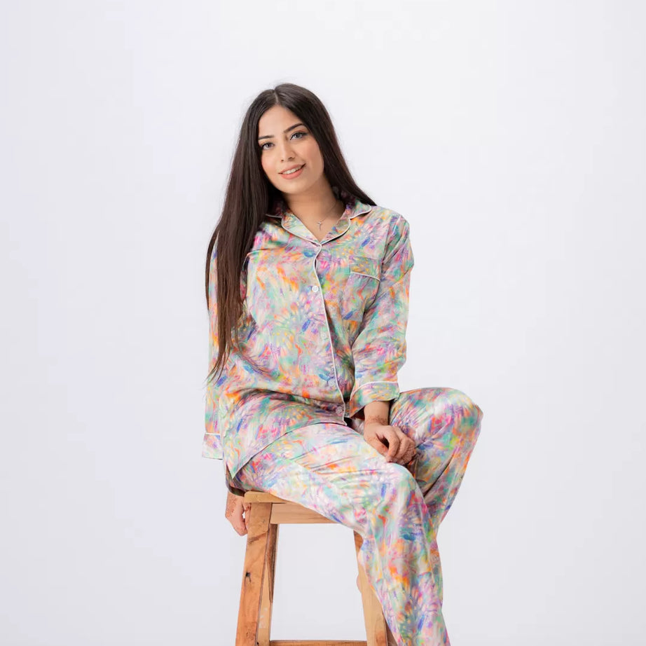 Valerie lounging Gorgeous satin fabric comes with a natural sheen and feel silky on your skin. Feel cute and sensual while staying comfortable putting - Oshi.pk - Buy & Sell Online