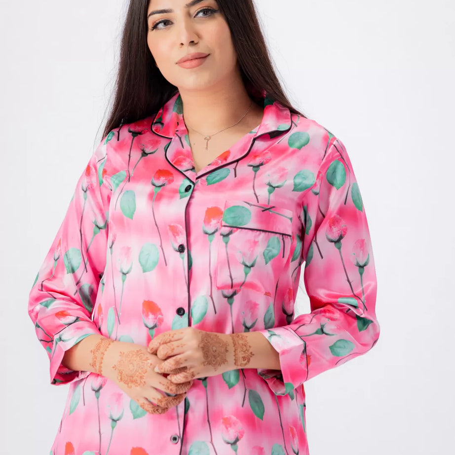 Valerie lounging Gorgeous satin fabric comes with a natural sheen and feel silky on your skin. Feel cute and sensual while staying comfortable putting - Oshi.pk - Buy & Sell Online