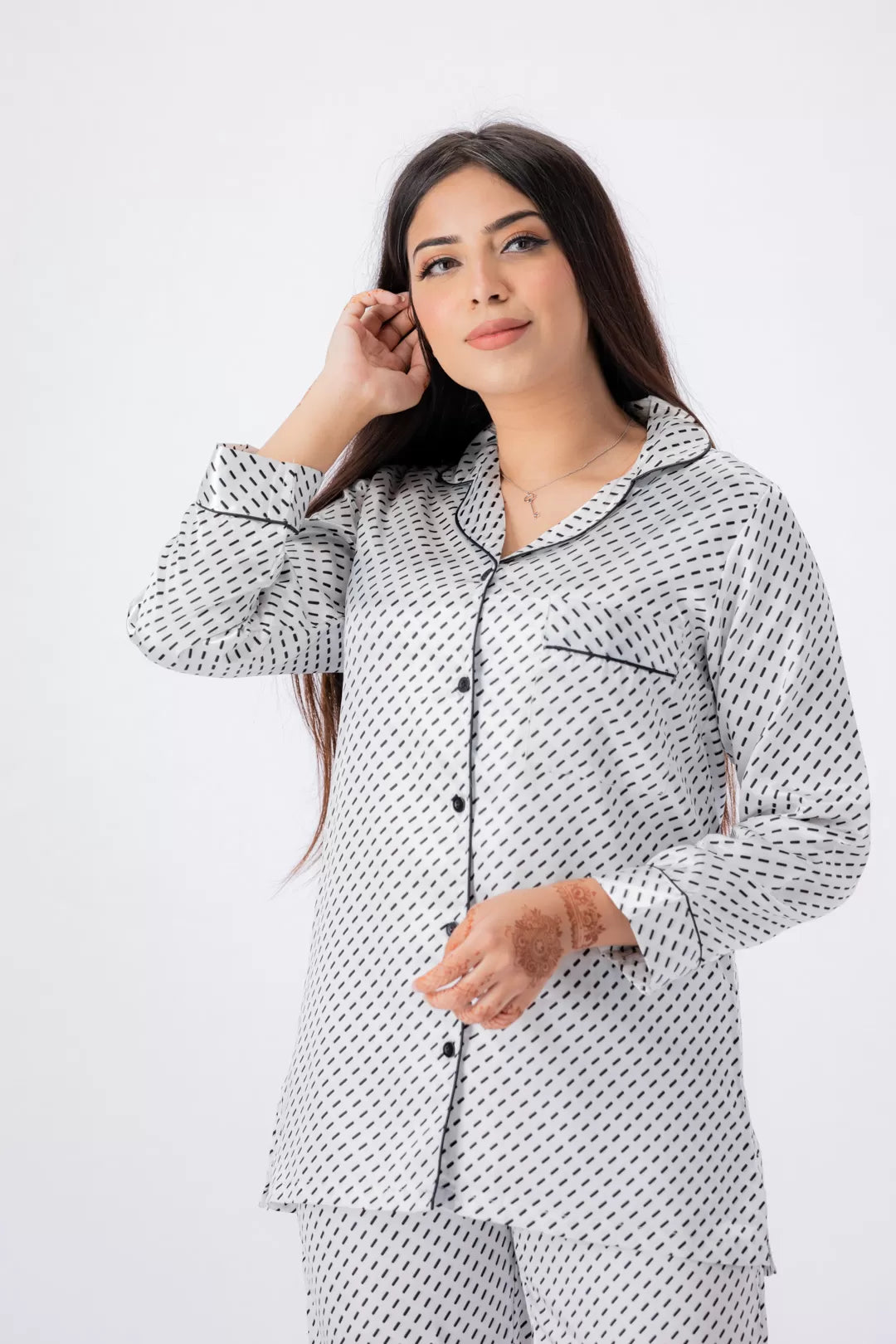 Valerie lounging Gorgeous satin fabric comes with a natural sheen and feel silky on your skin. Feel cute and sensual while staying comfortable putting - Oshi.pk - Buy & Sell Online