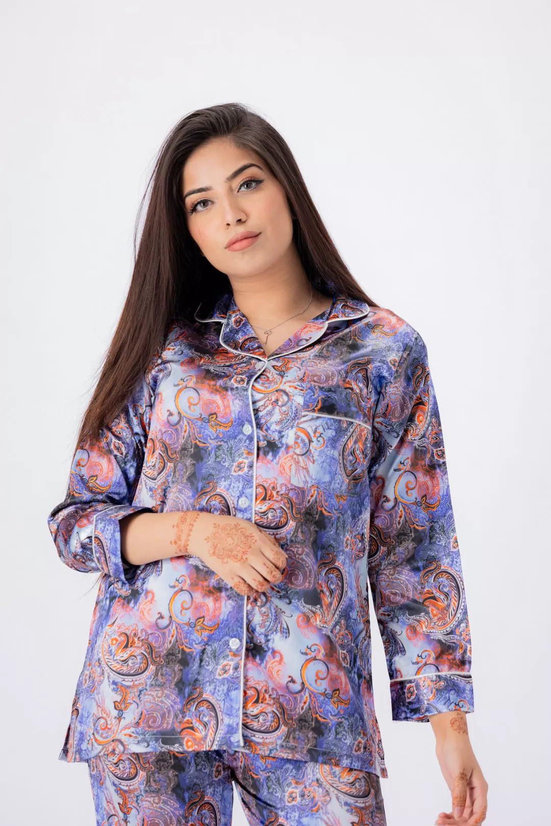 Valerie lounging Gorgeous satin fabric comes with a natural sheen and feel silky on your skin. Feel cute and sensual while staying comfortable putting - Oshi.pk - Buy & Sell Online