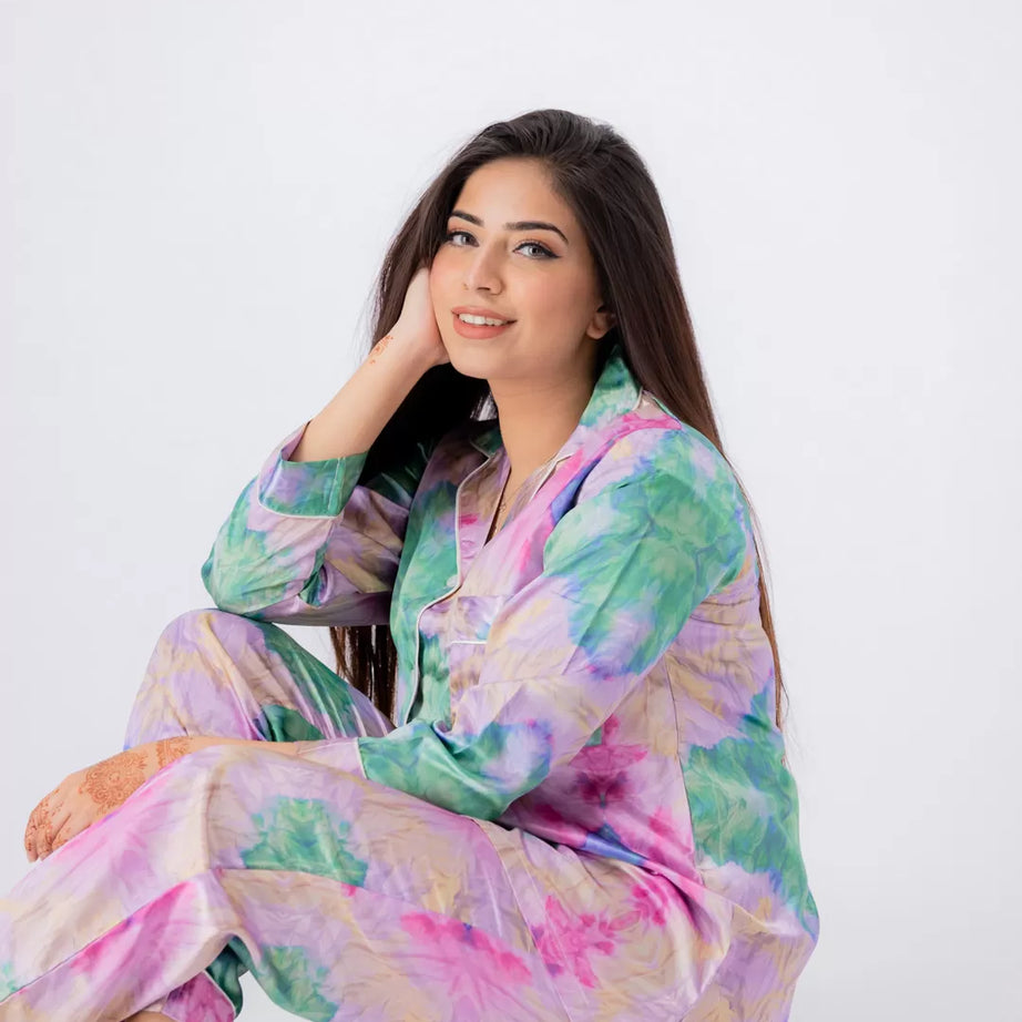 Valerie lounging Gorgeous satin fabric comes with a natural sheen and feel silky on your skin. Feel cute and sensual while staying comfortable putting - Oshi.pk - Buy & Sell Online