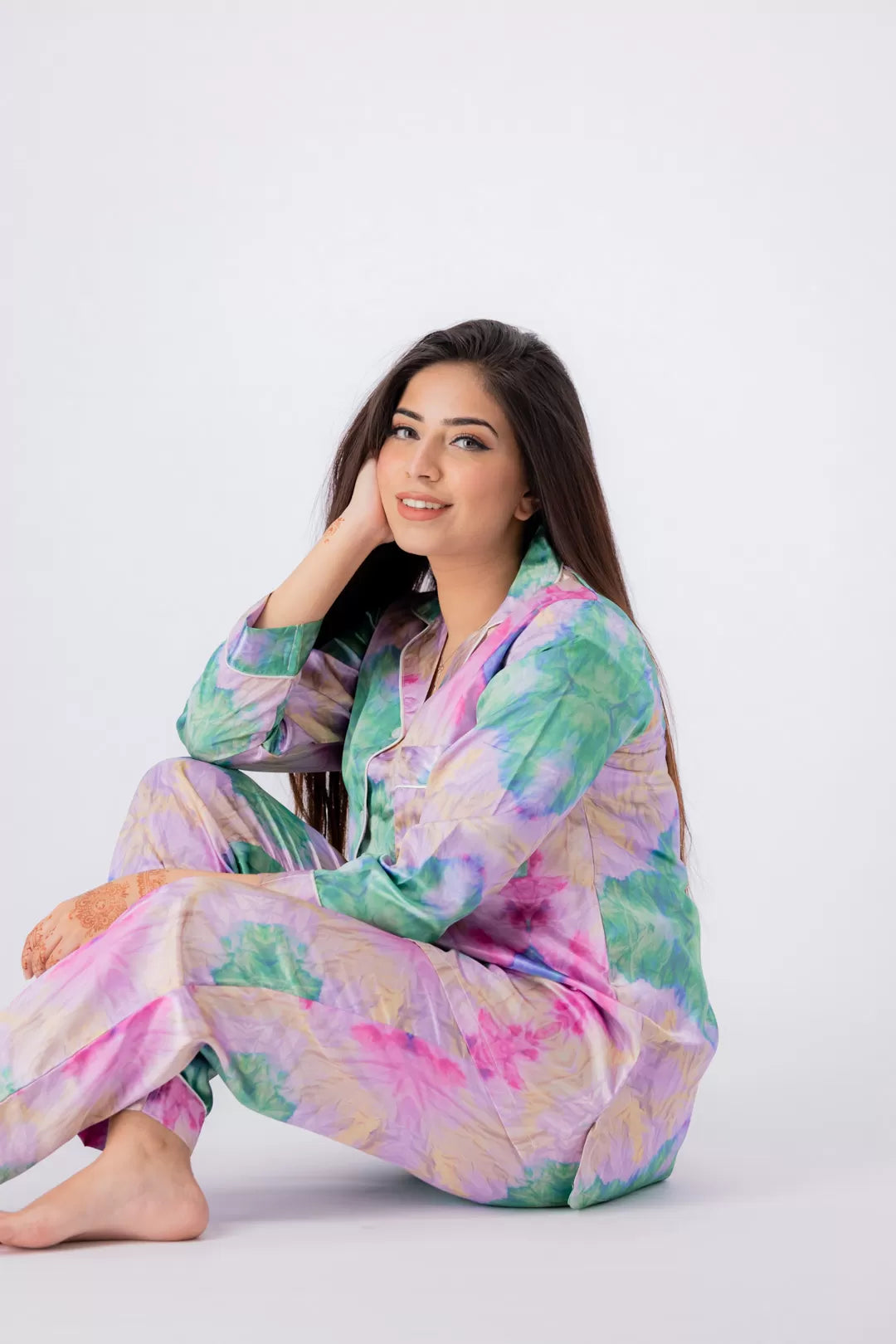 Valerie lounging Gorgeous satin fabric comes with a natural sheen and feel silky on your skin. Feel cute and sensual while staying comfortable putting - Oshi.pk - Buy & Sell Online